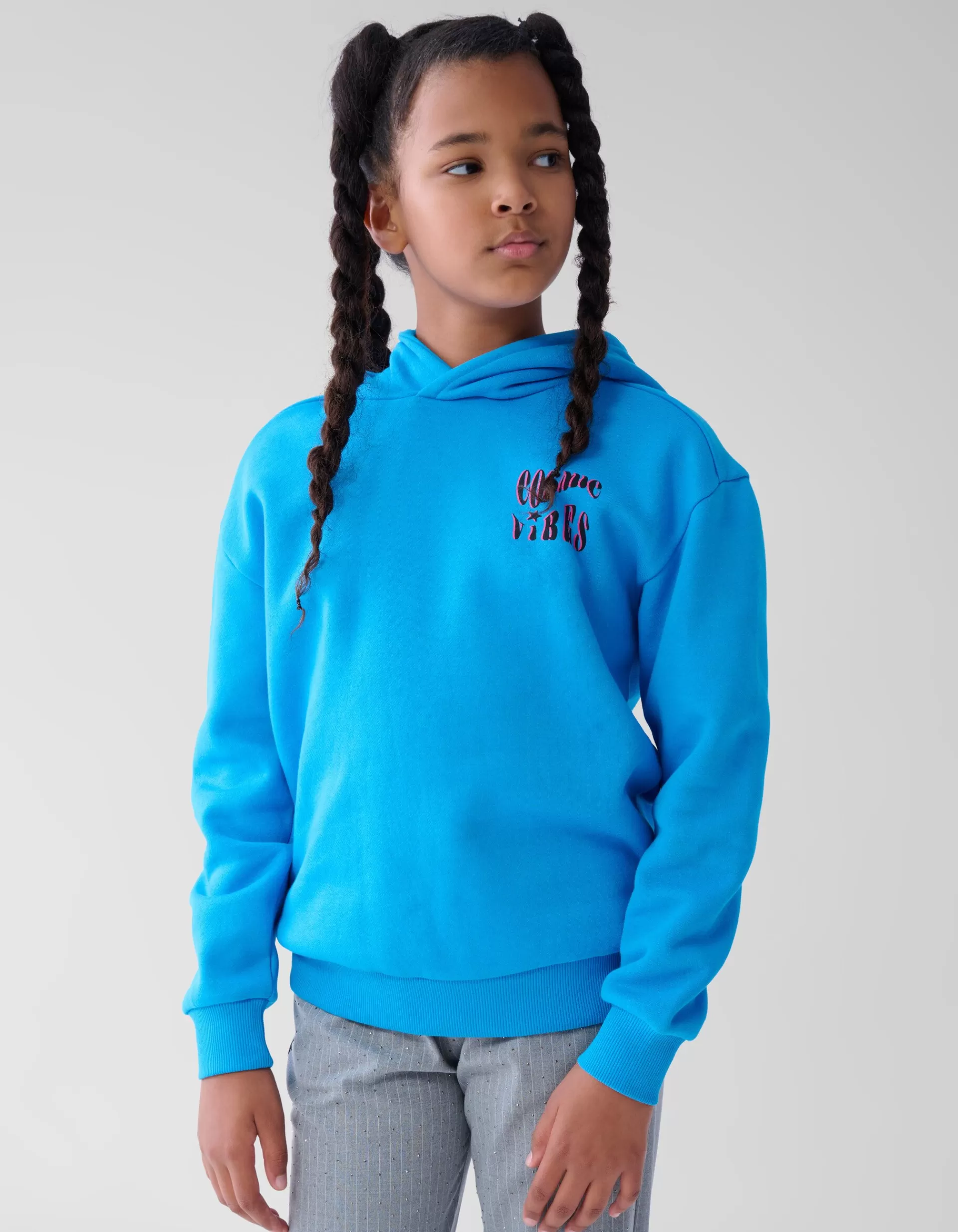 Artwork Hoodie Blauw>Shoeby Sale