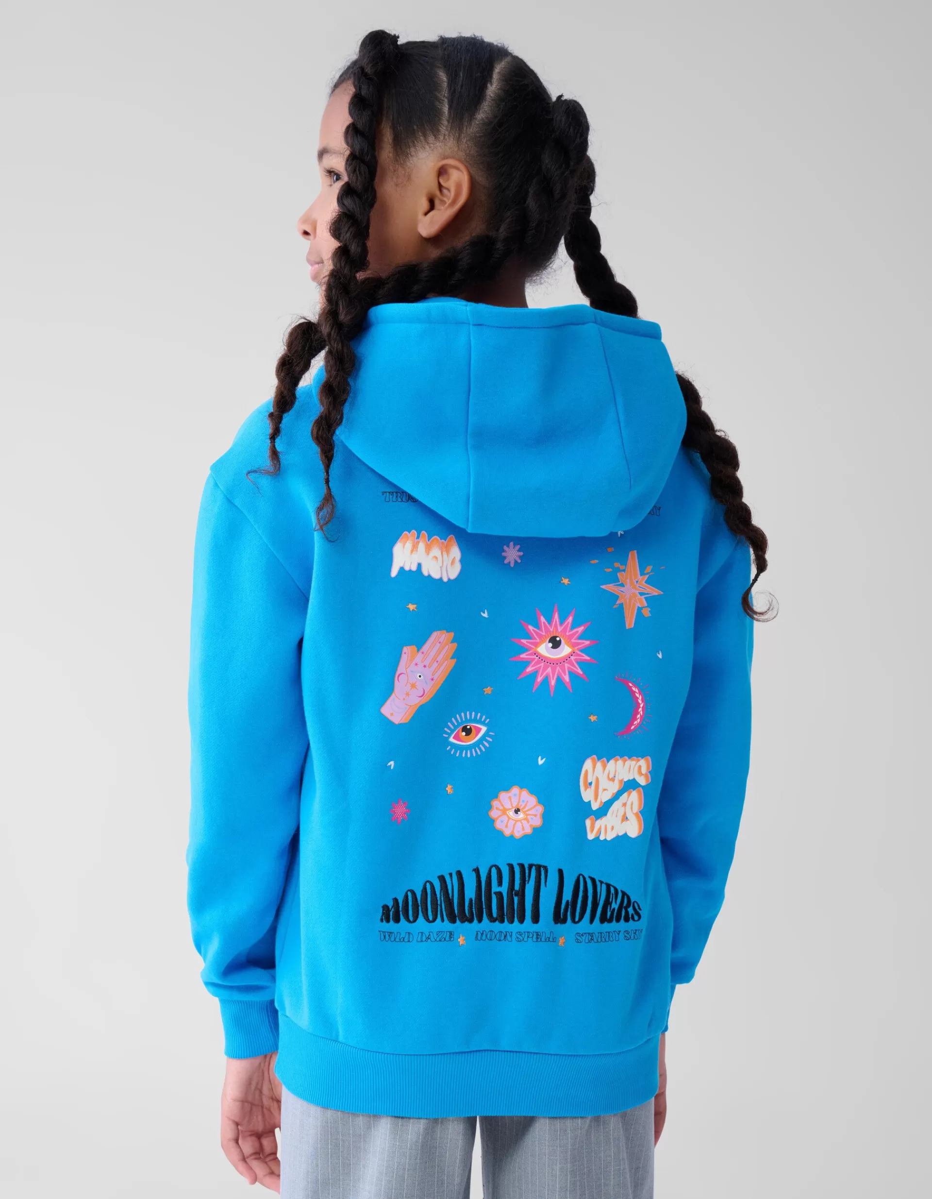 Artwork Hoodie Blauw>Shoeby Sale