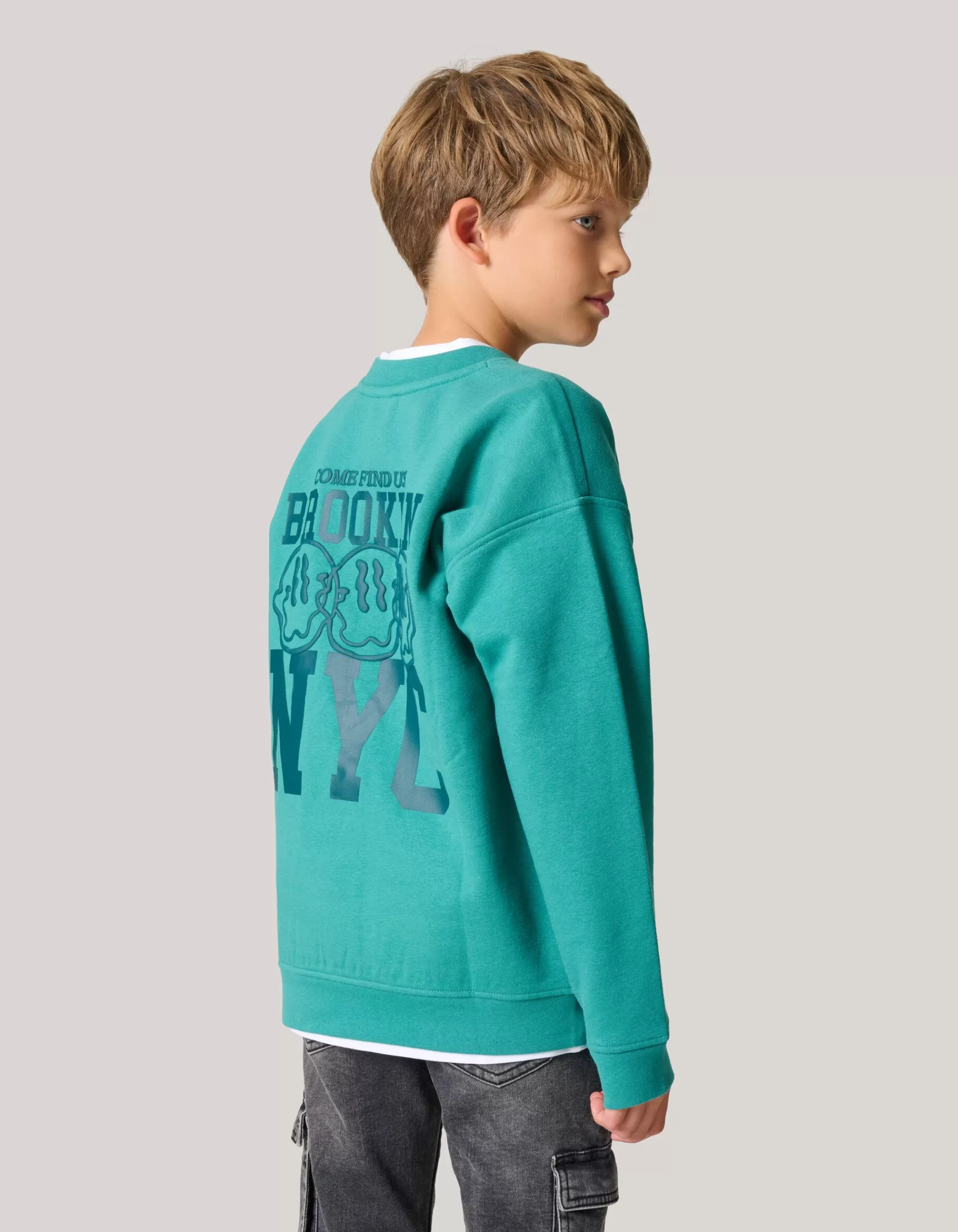 Artwork Sweater Groen>Shoeby Online