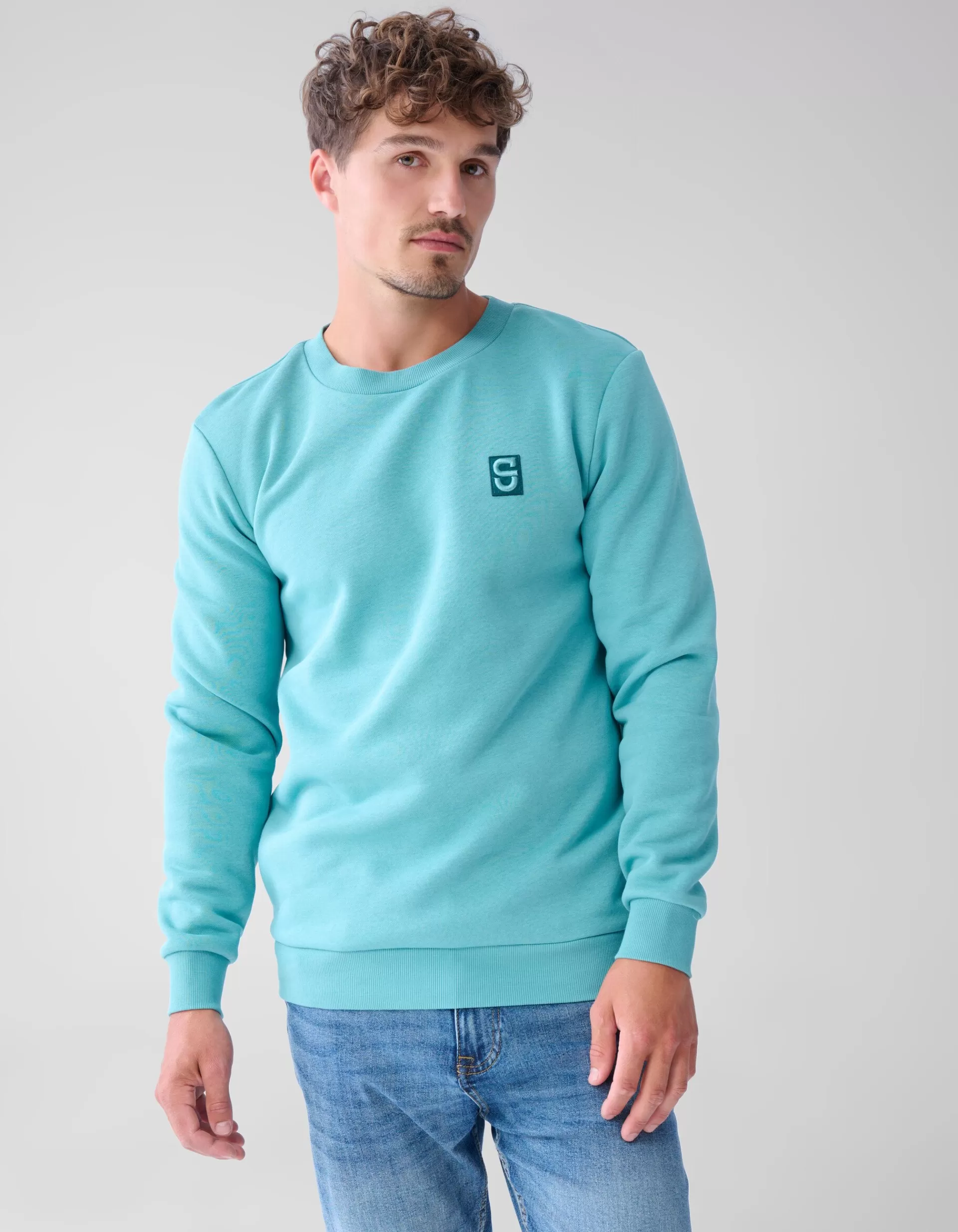 Badge Sweater Lichtgroen>Shoeby Discount