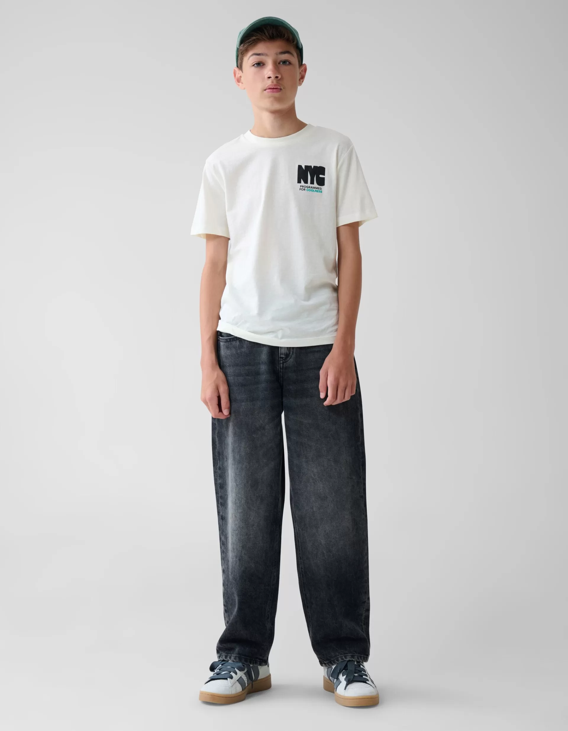 Baggy Fit Jeans Donkergrijs>Shoeby Online