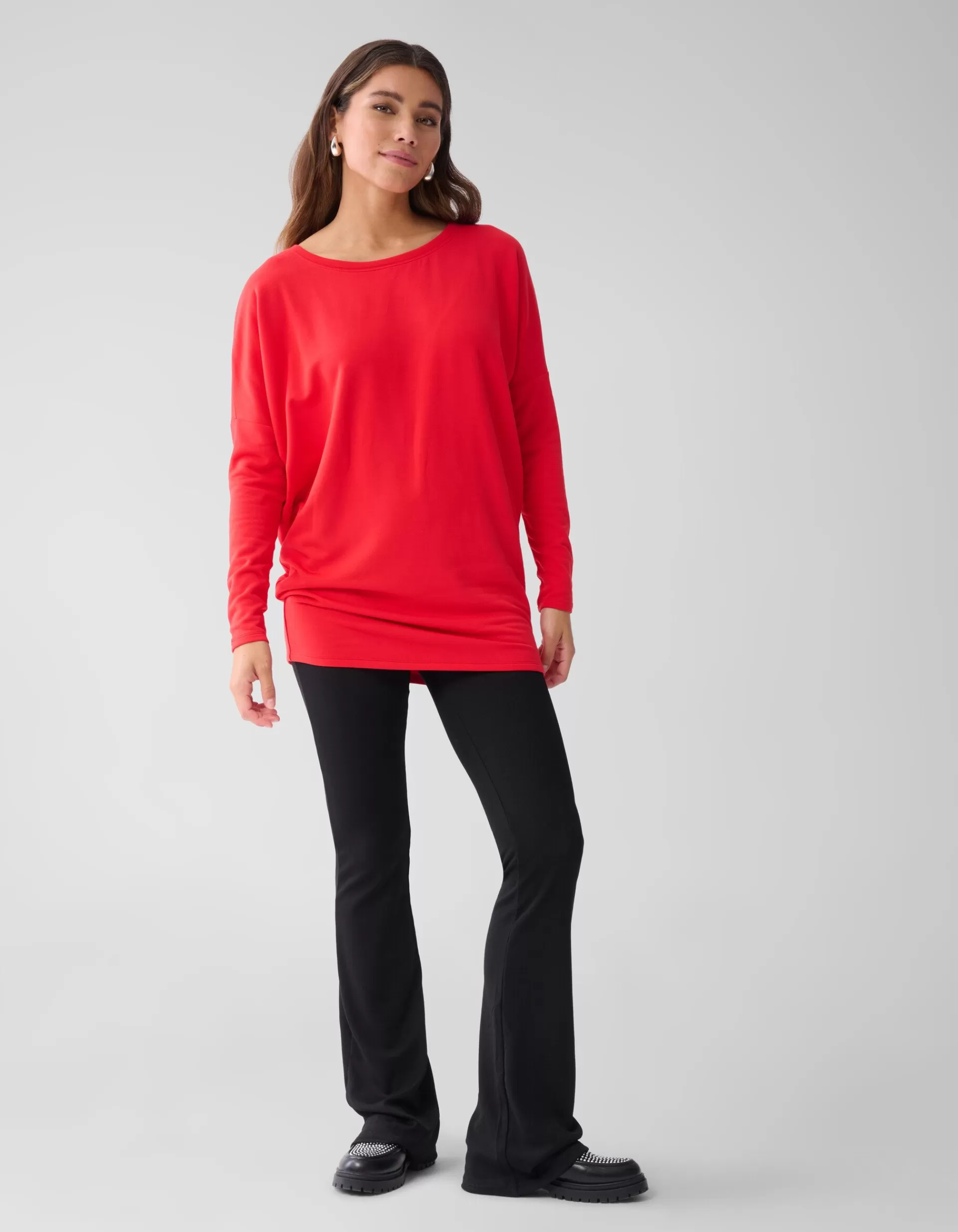 Basic Oversized Top Rood>Shoeby Fashion