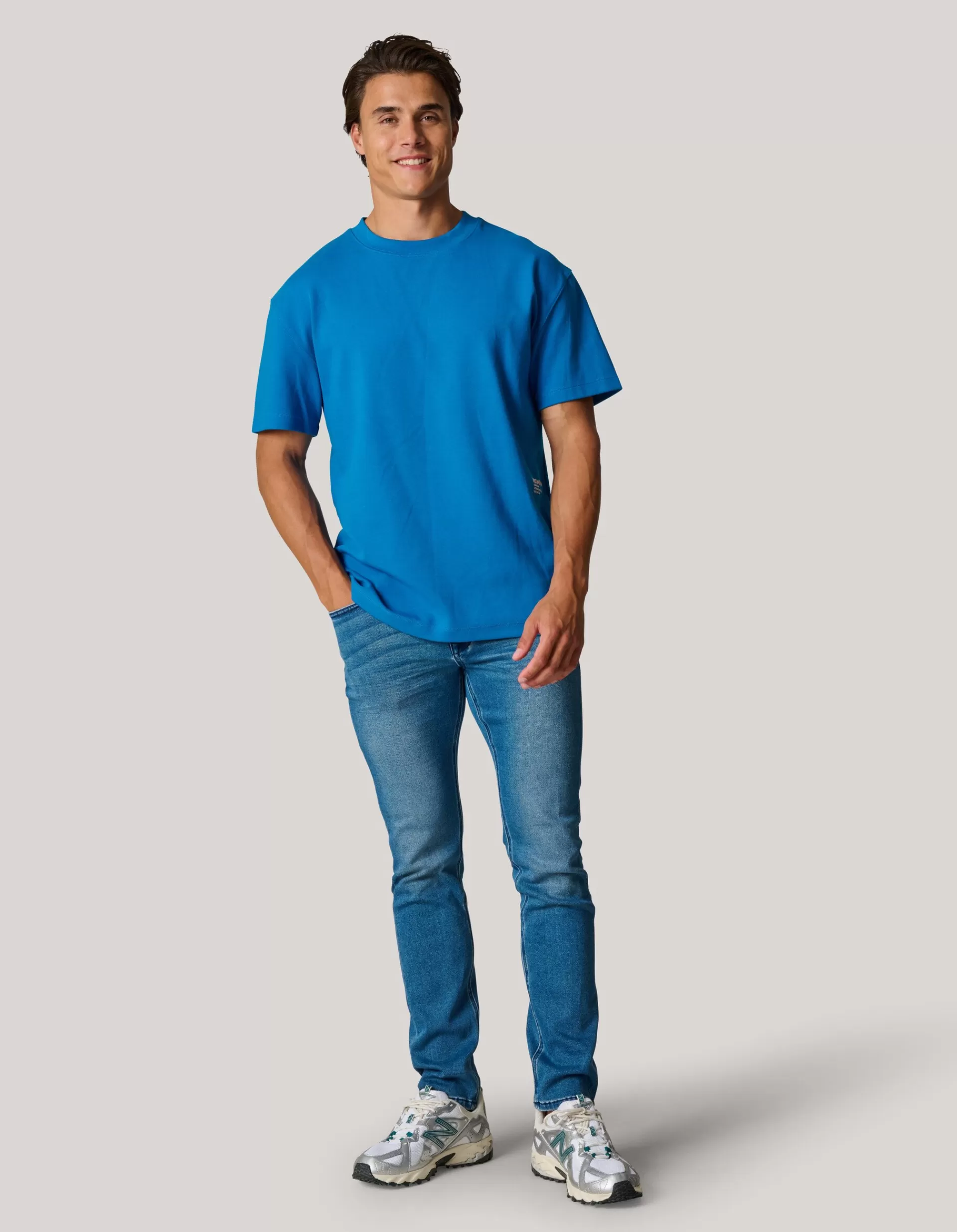 Basic T-shirt Blauw>Shoeby Hot