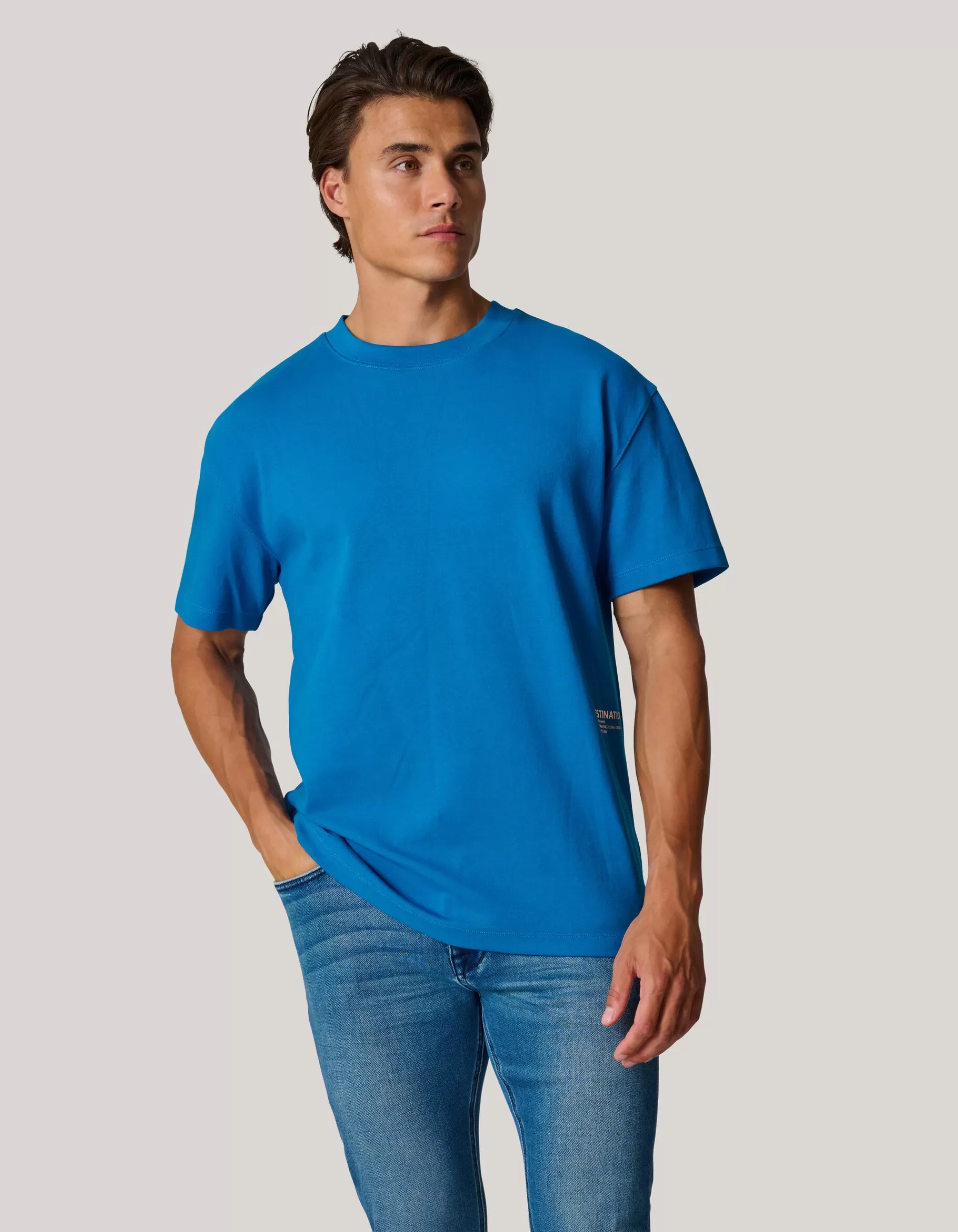 Basic T-shirt Blauw>Shoeby Hot