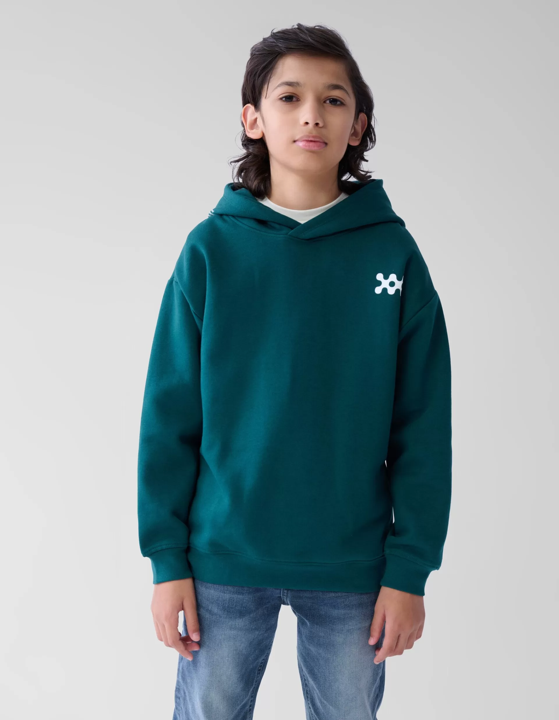 Basis Artwork Hoodie Donkergroen>Shoeby Flash Sale