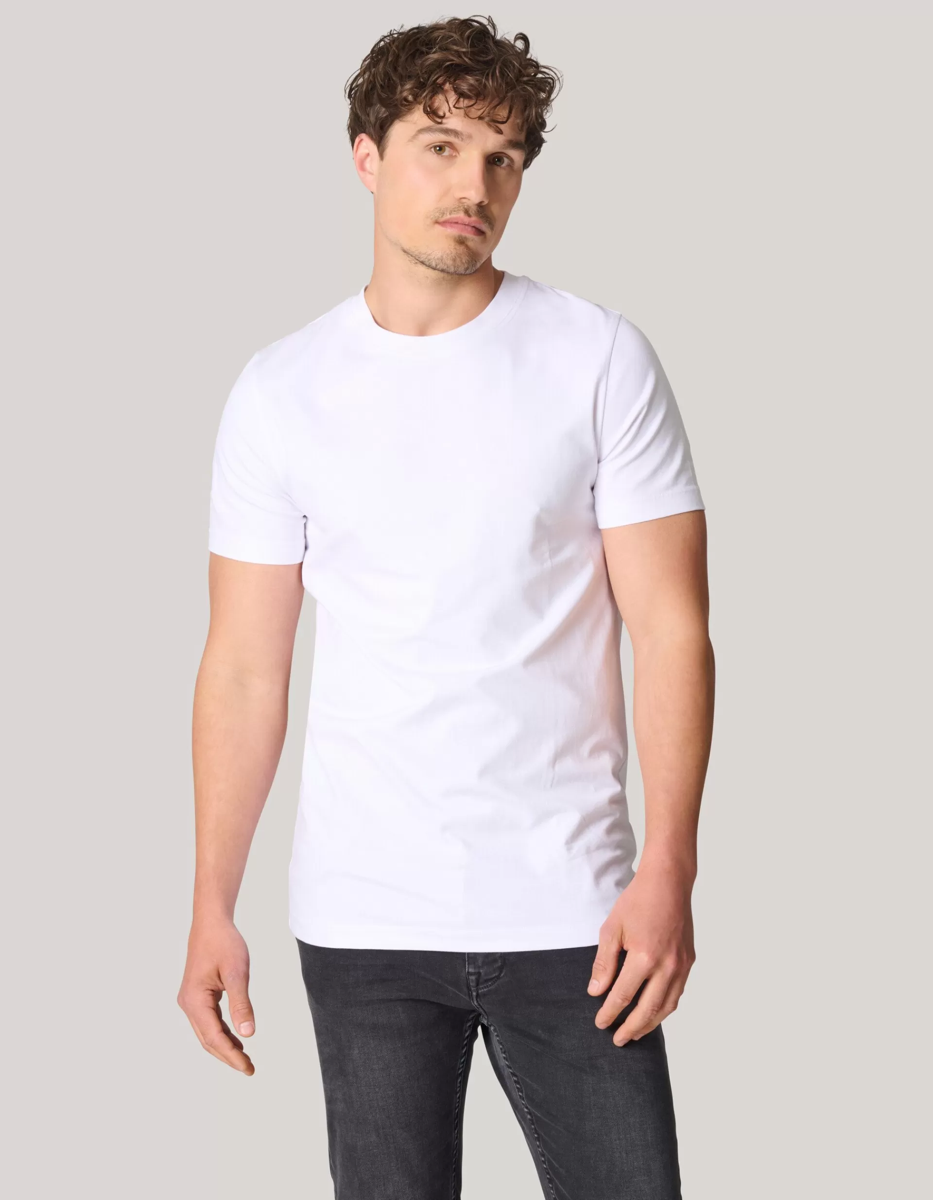 Basis T-shirt Wit>Shoeby Outlet