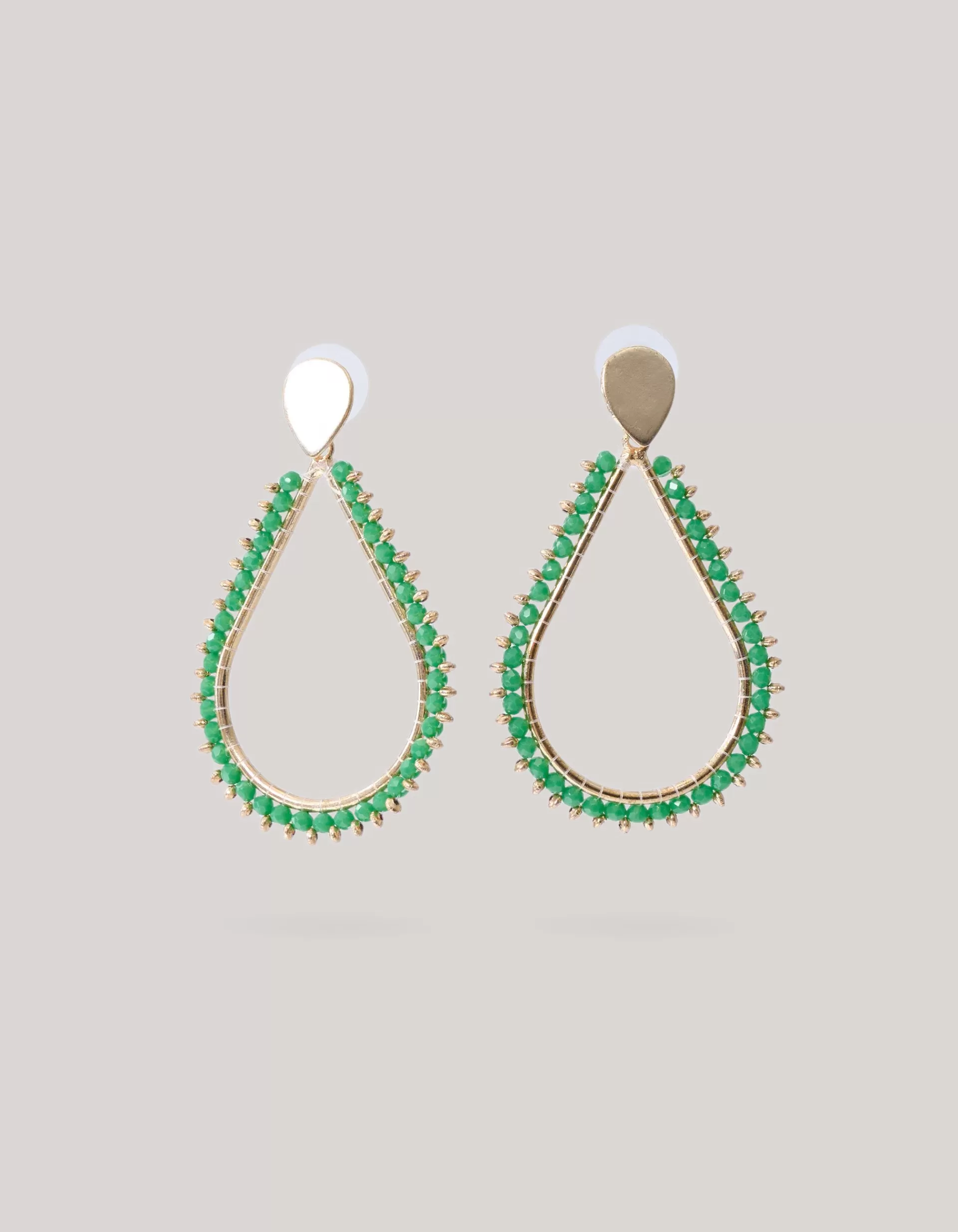 Beaded Drop Oorbellen Groen>Shoeby Best