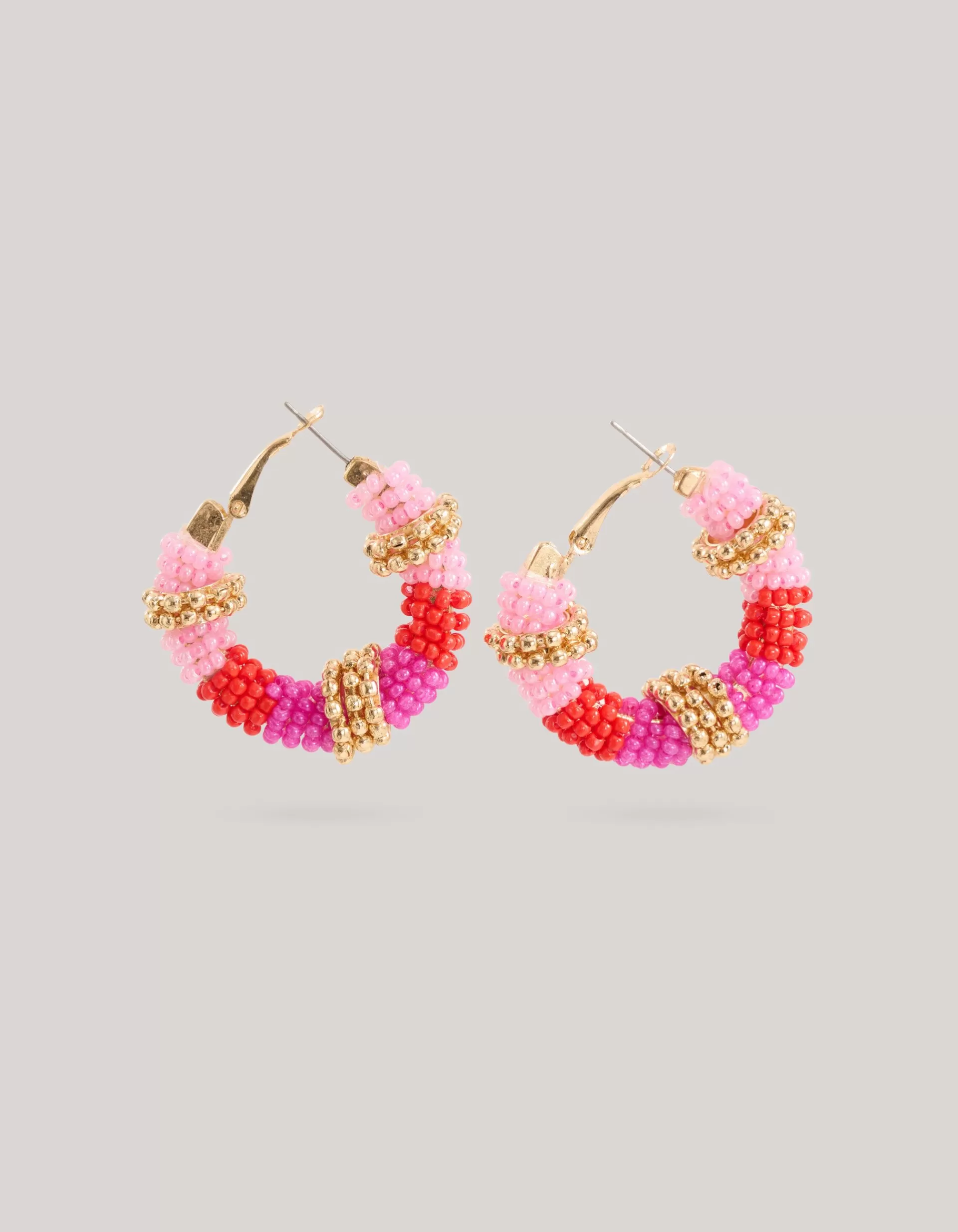 Beaded Hoop Oorbellen Roze>Shoeby New