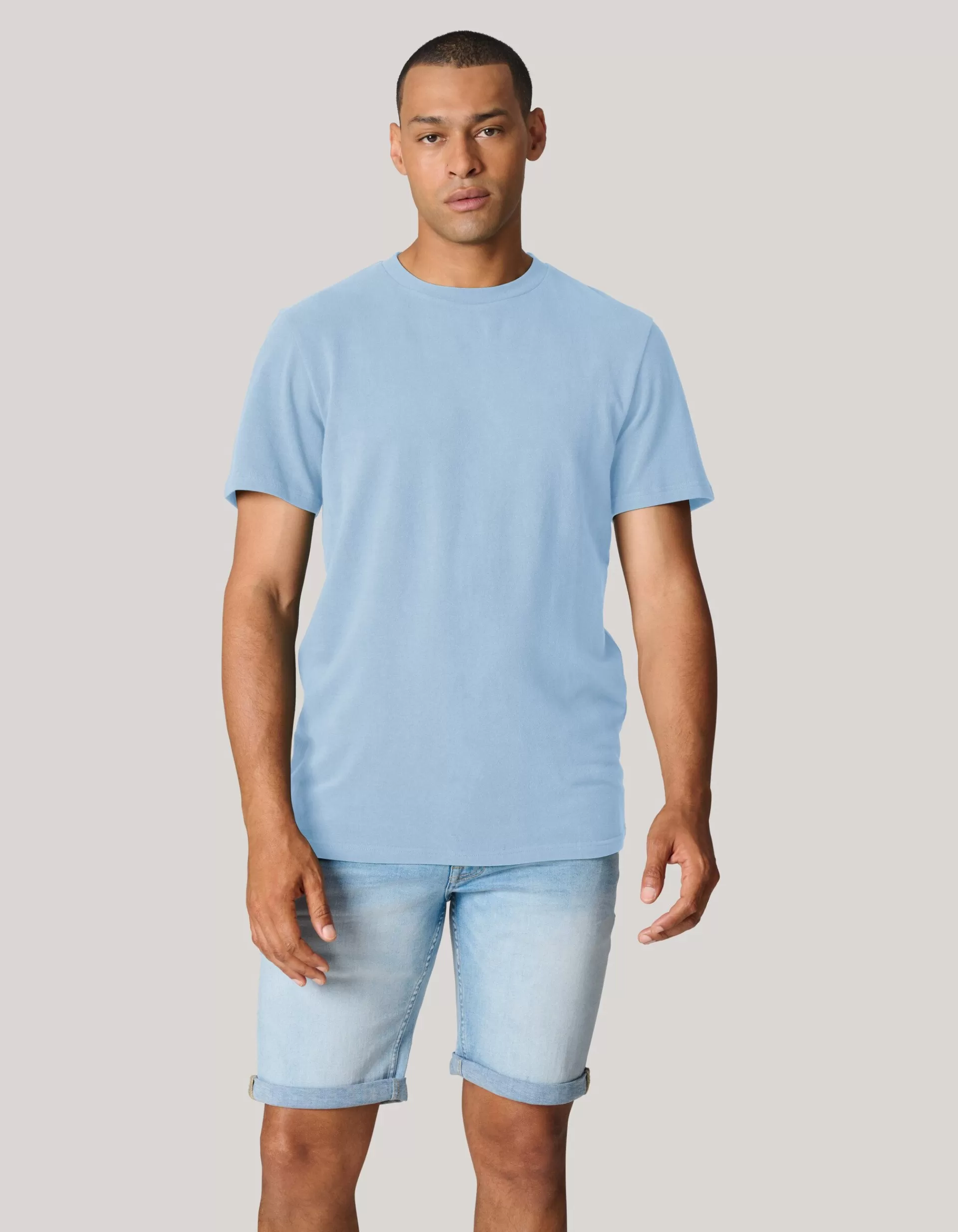 Brushed T-shirt Lichtblauw>Shoeby Online