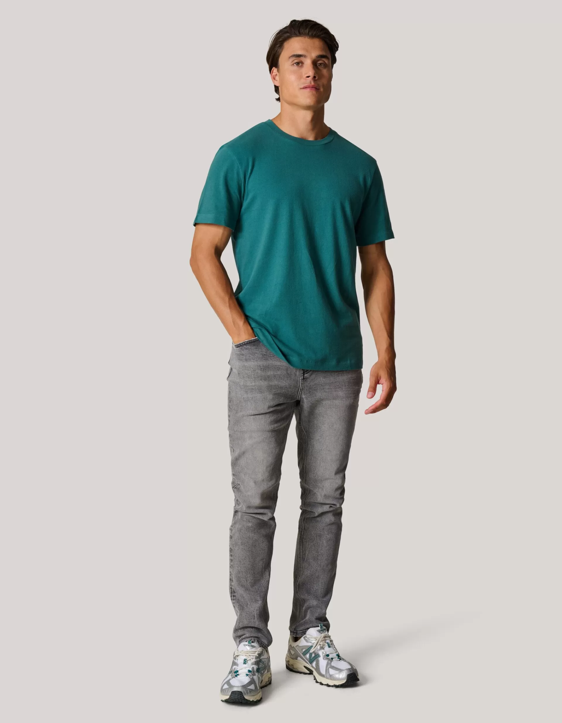 Brushed T-shirt Turquoise>Shoeby Outlet