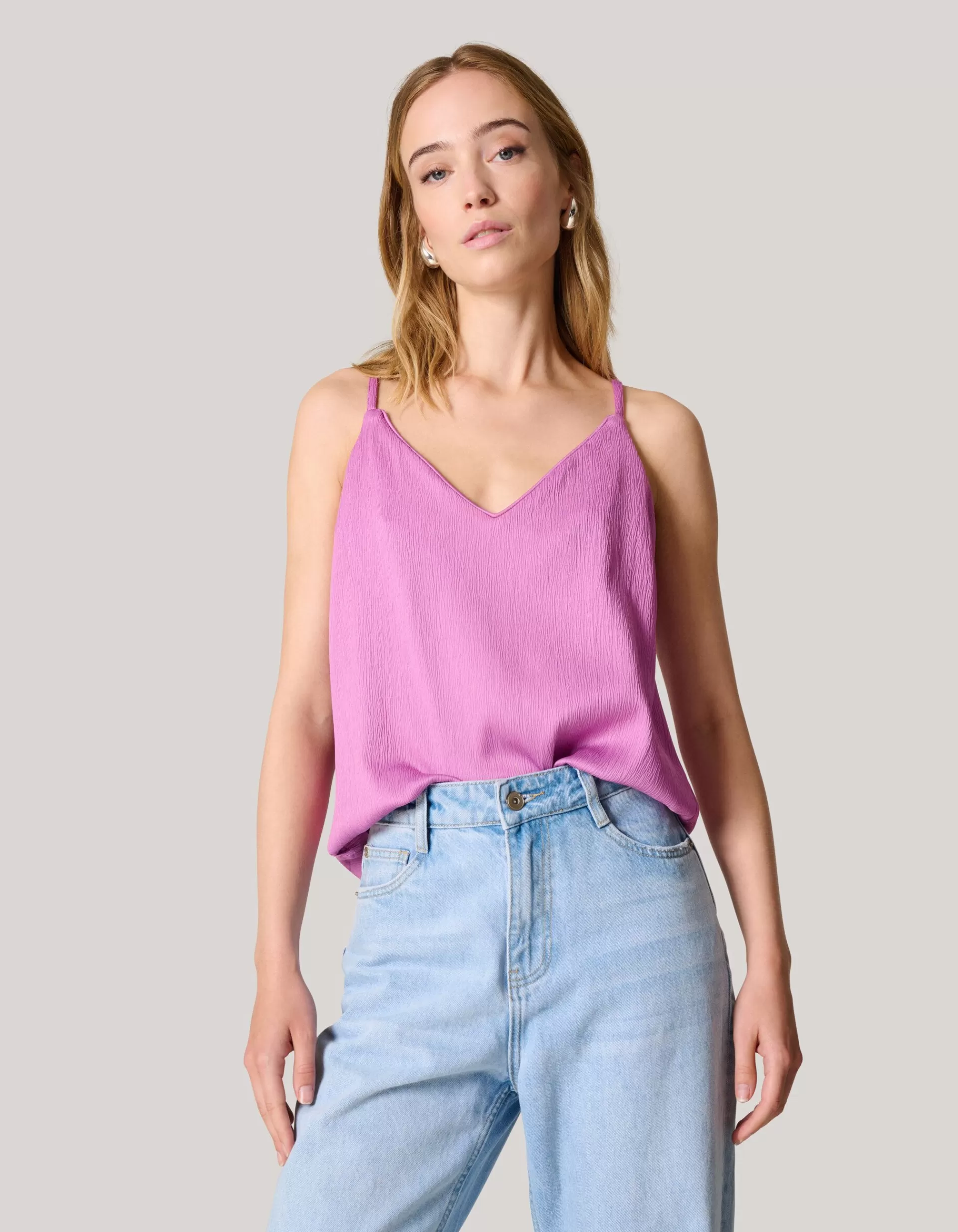 Crinkle Singlet Roze>Shoeby Outlet