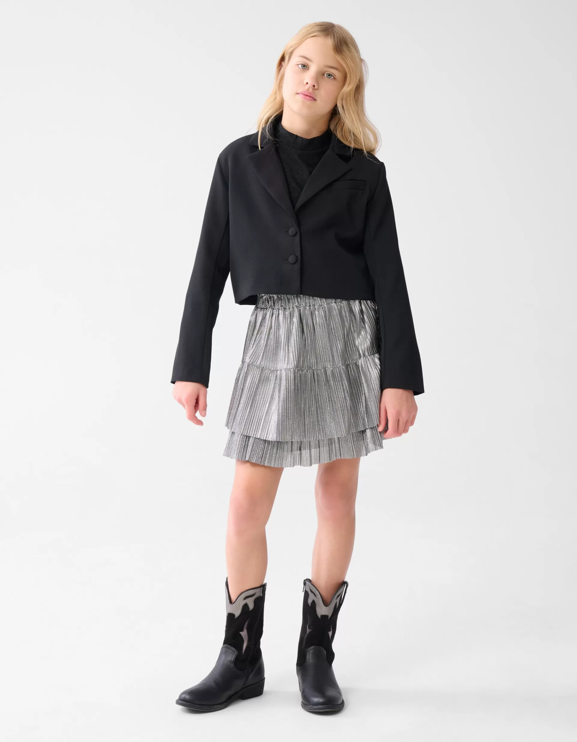 Cropped Blazer Zwart>Shoeby Sale