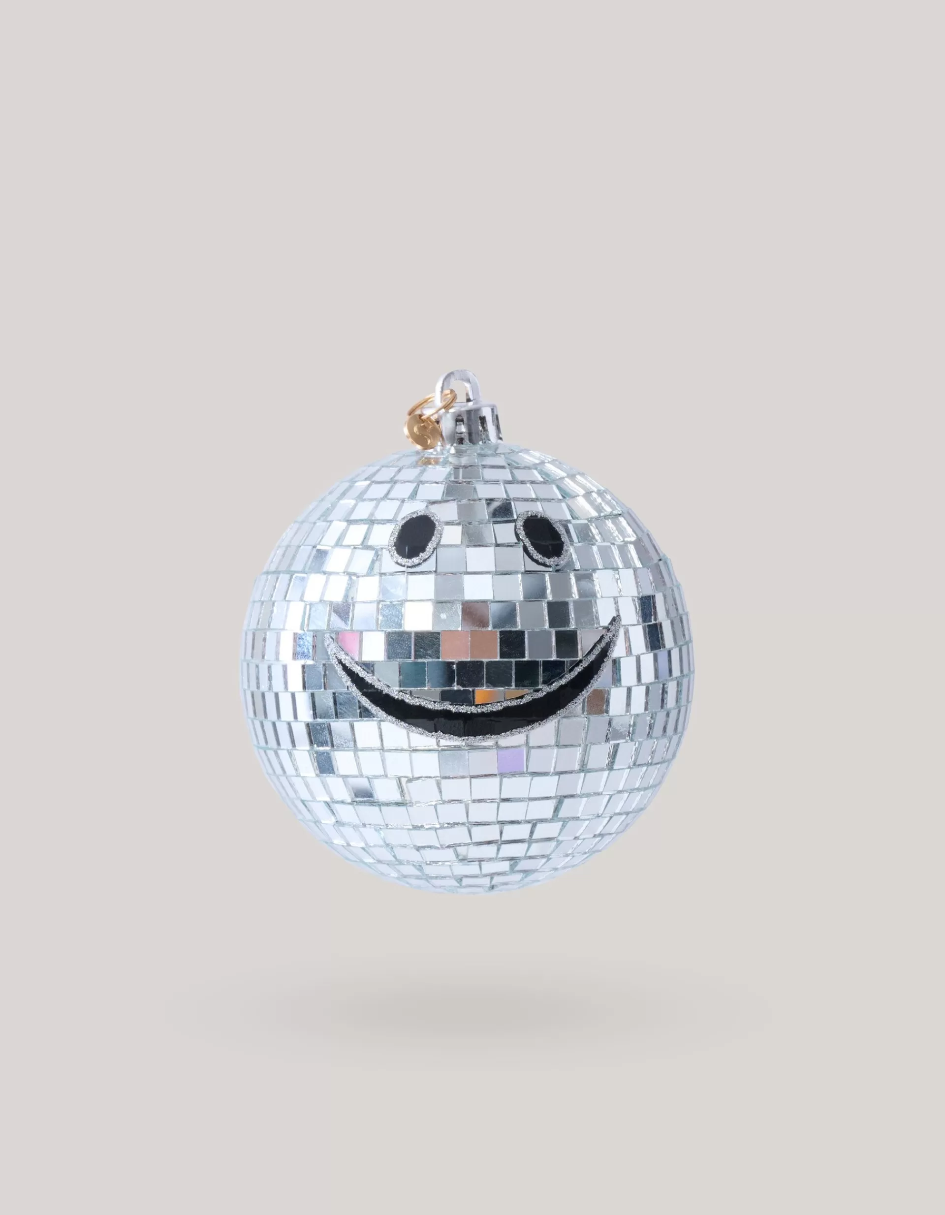 Disco Smiley Kerstbal Zilver By Fred>Shoeby Best