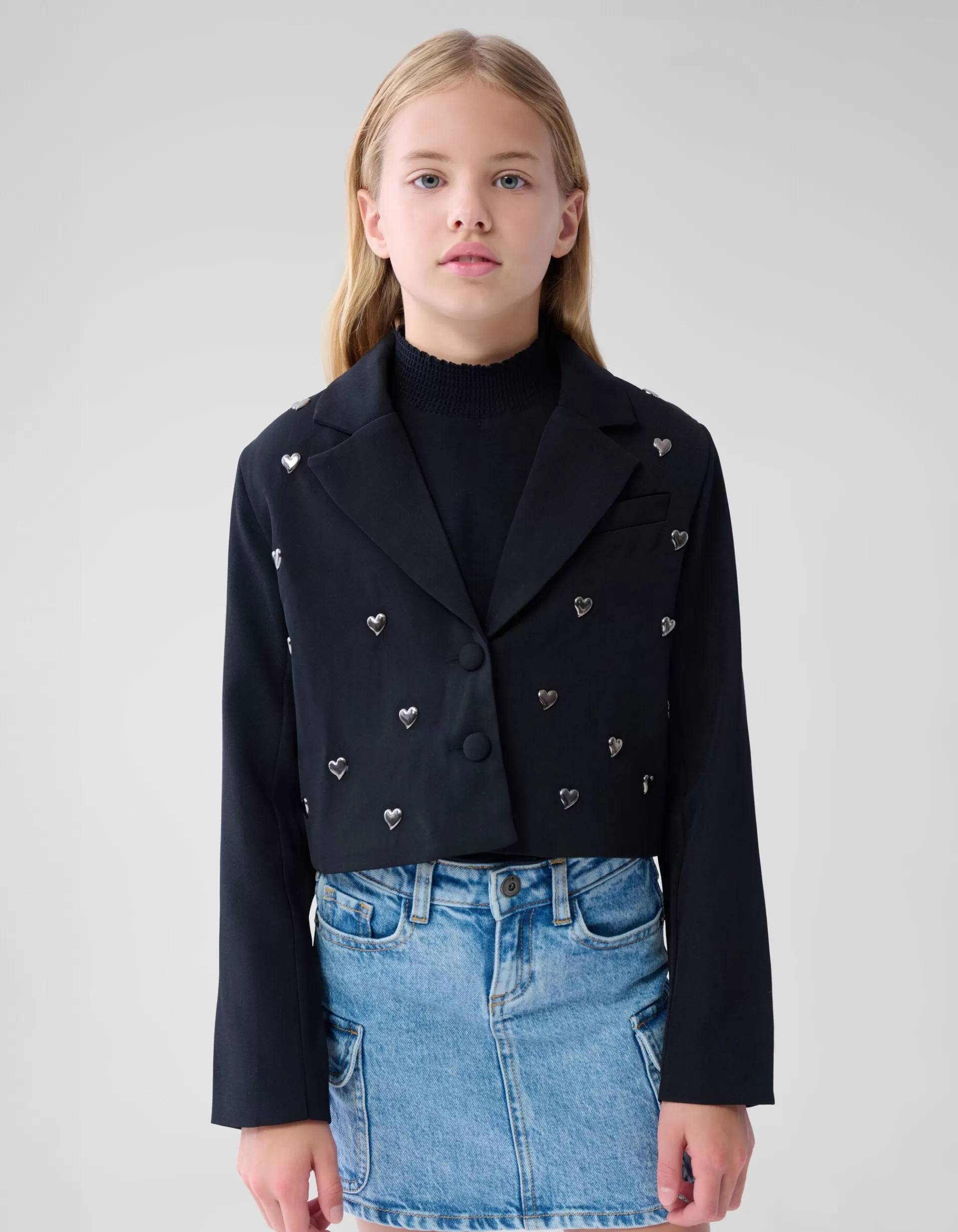 Embellished Cropped Blazer Zwart>Shoeby Cheap