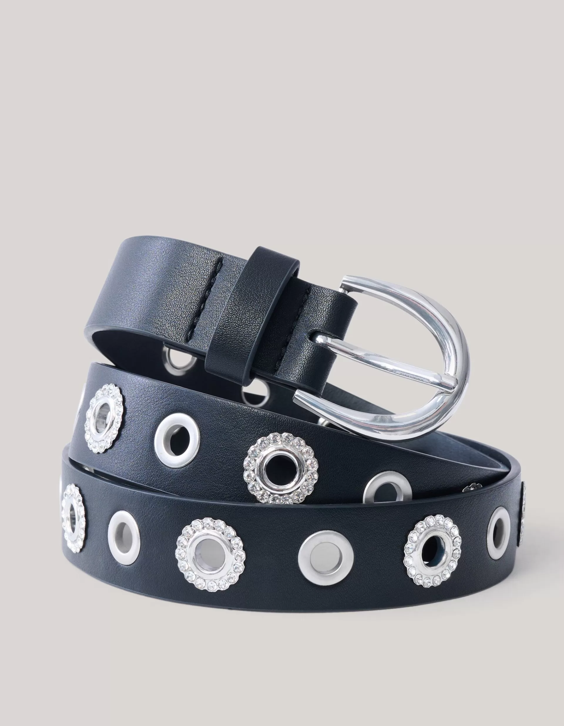 Eyelet Strass Riem Zwart>Shoeby Hot