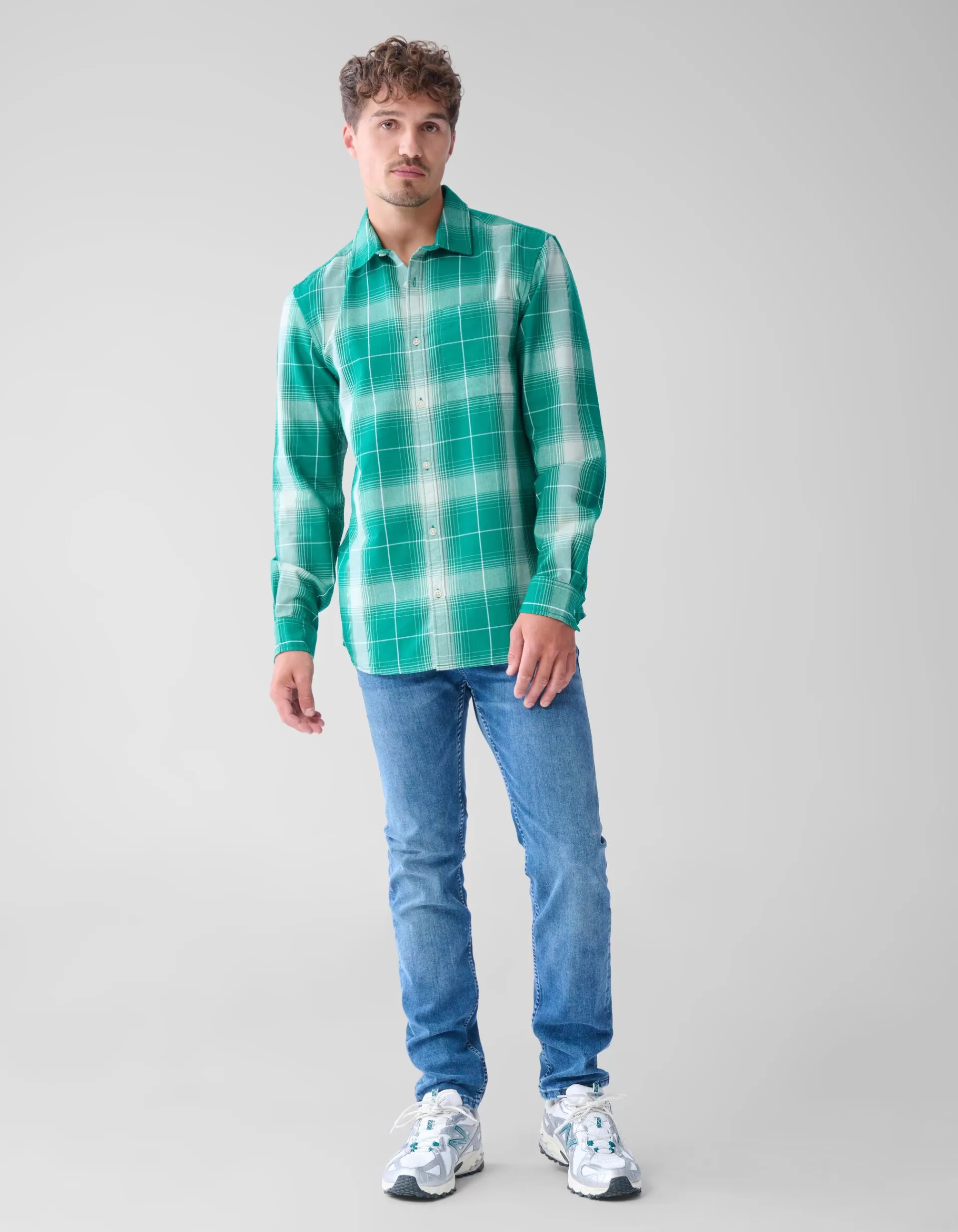 Flanel Ruiten Overhemd Groen>Shoeby Sale