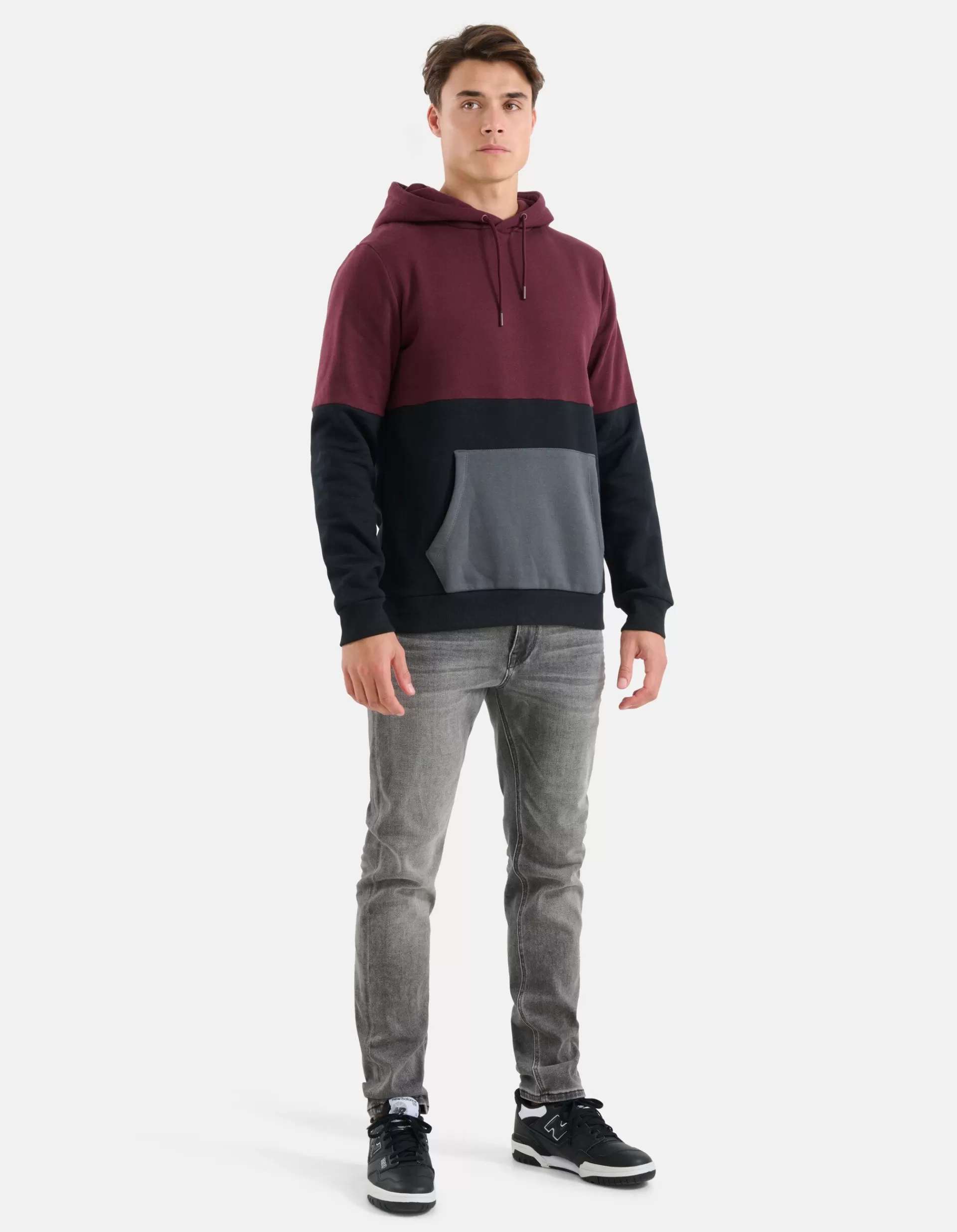 Gekleurde Contrast Hoodie Zwart>Shoeby Store