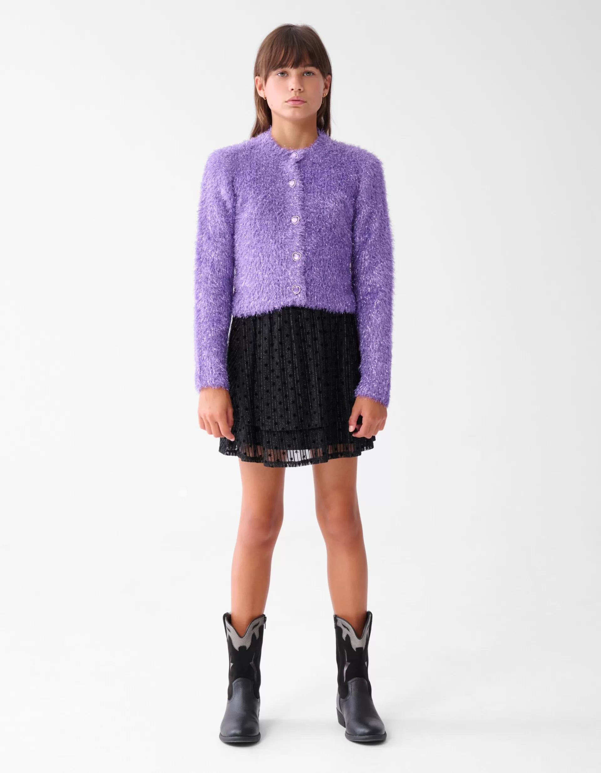 Glitter Mesh Rok Zwart>Shoeby Sale