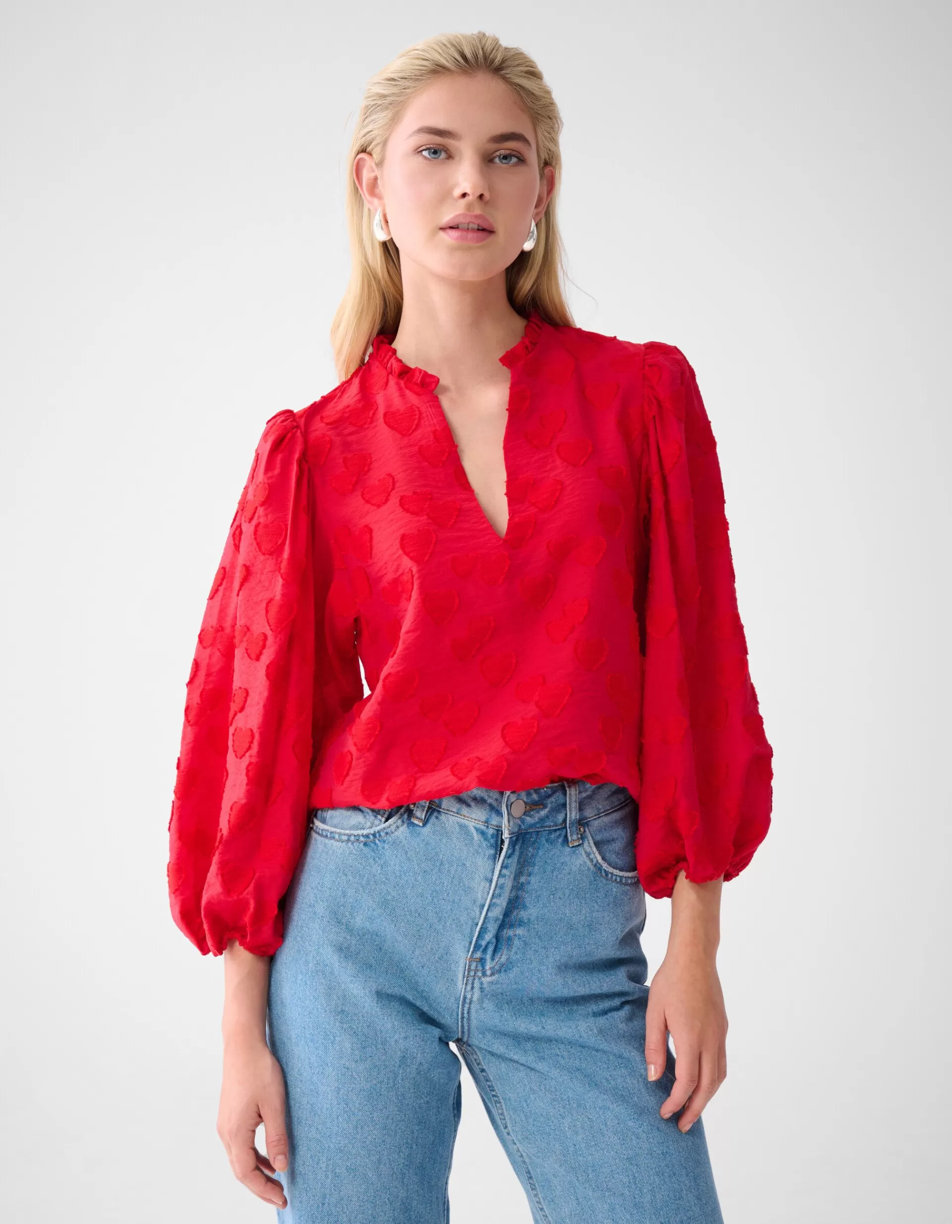 Heart Blouse Rood>Shoeby Shop