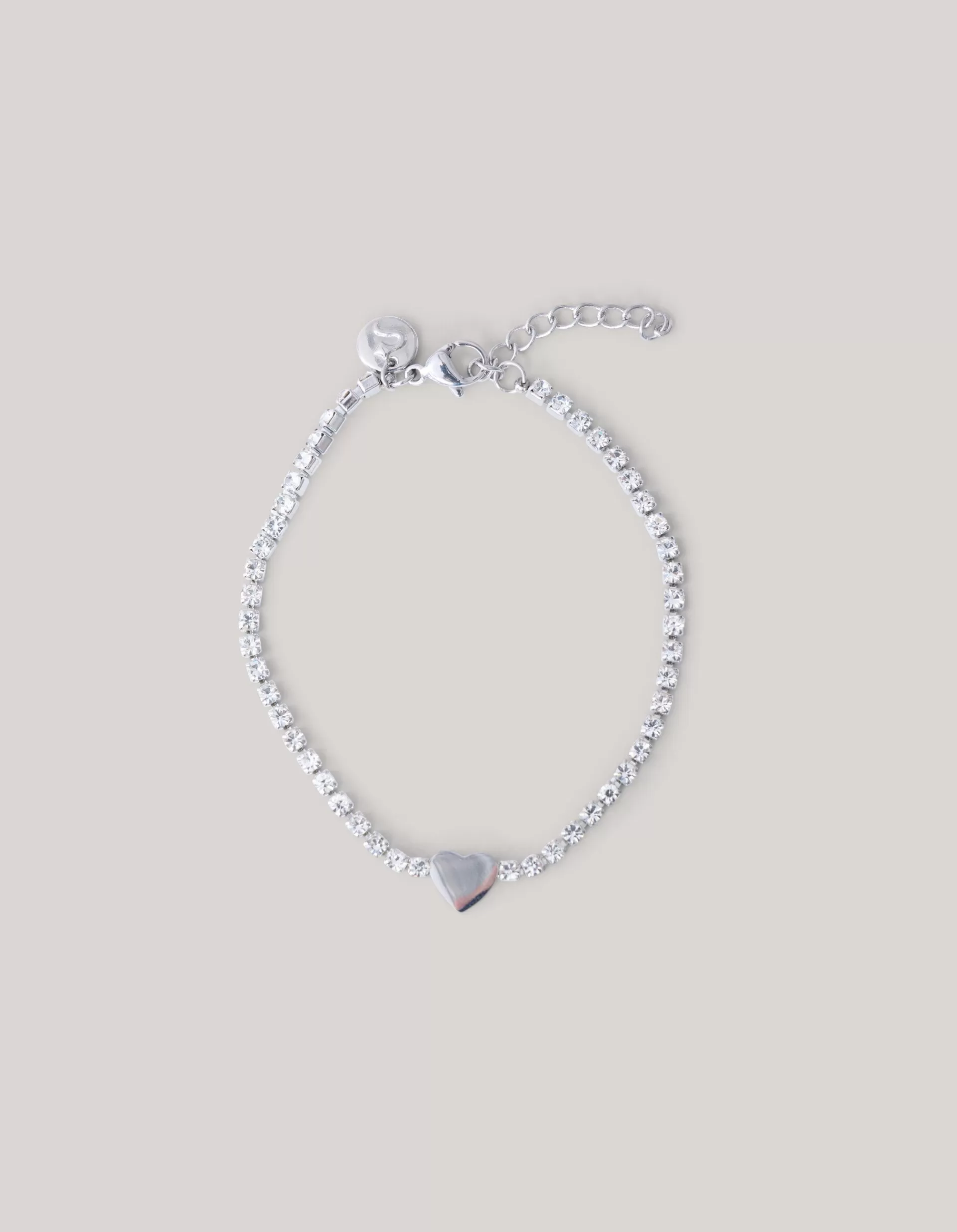 Heart Strass Armband Zilver>Shoeby Flash Sale