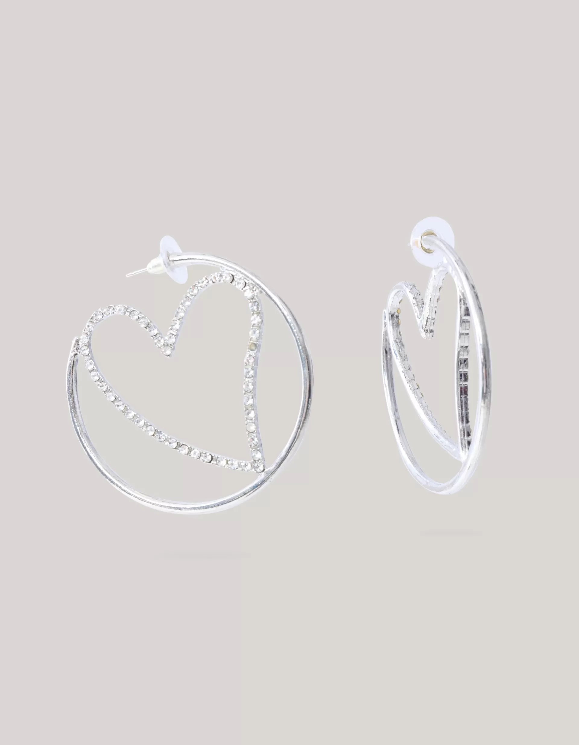 Hearted Hoop Oorbellen Zilver>Shoeby Cheap