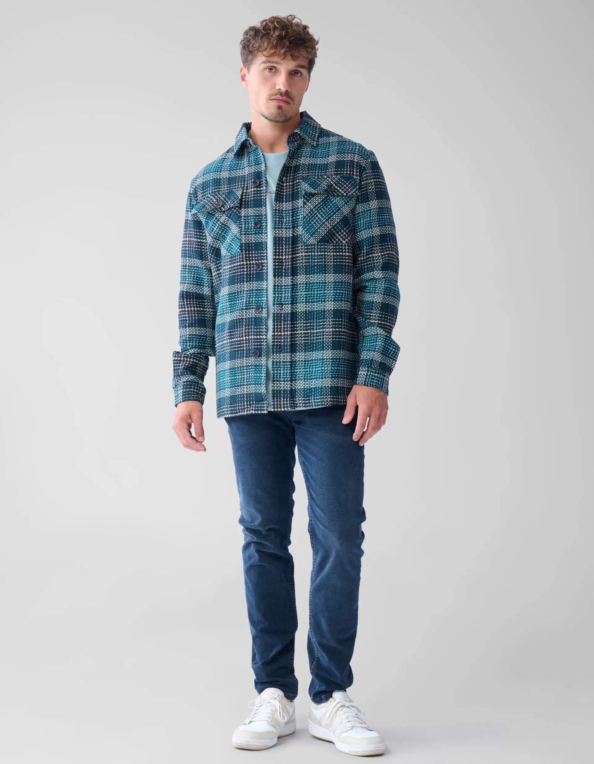 Heavy Ruiten Overshirt Groen>Shoeby Discount