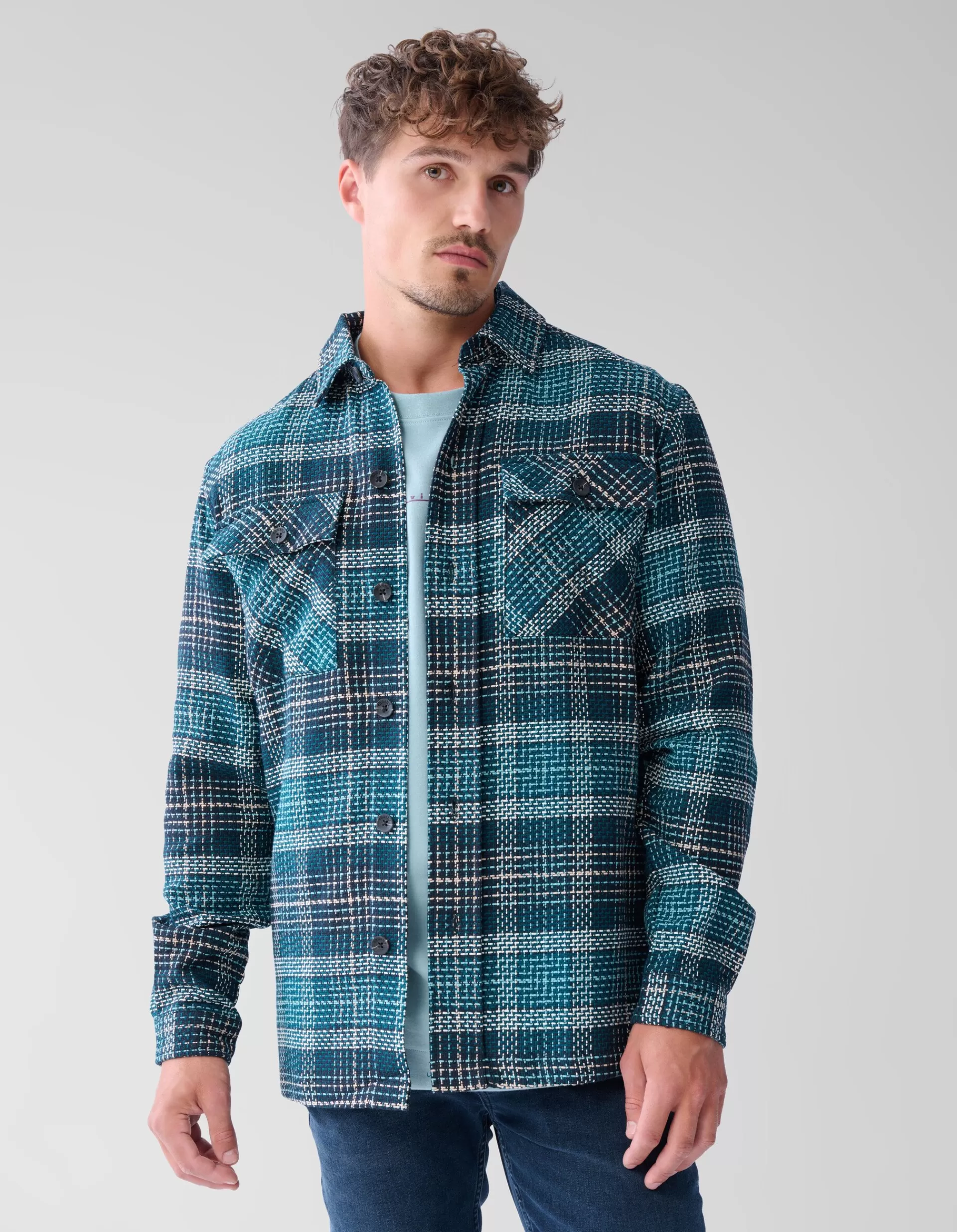 Heavy Ruiten Overshirt Groen>Shoeby Discount