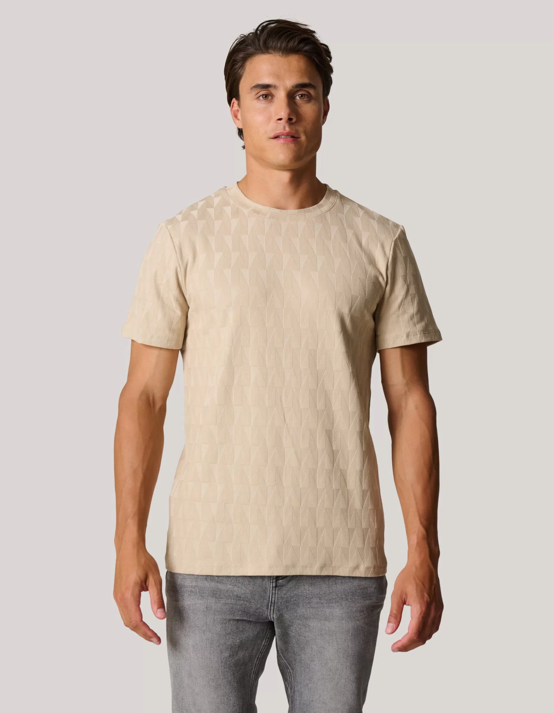 Jacquard T-Shirt Zand>Shoeby New