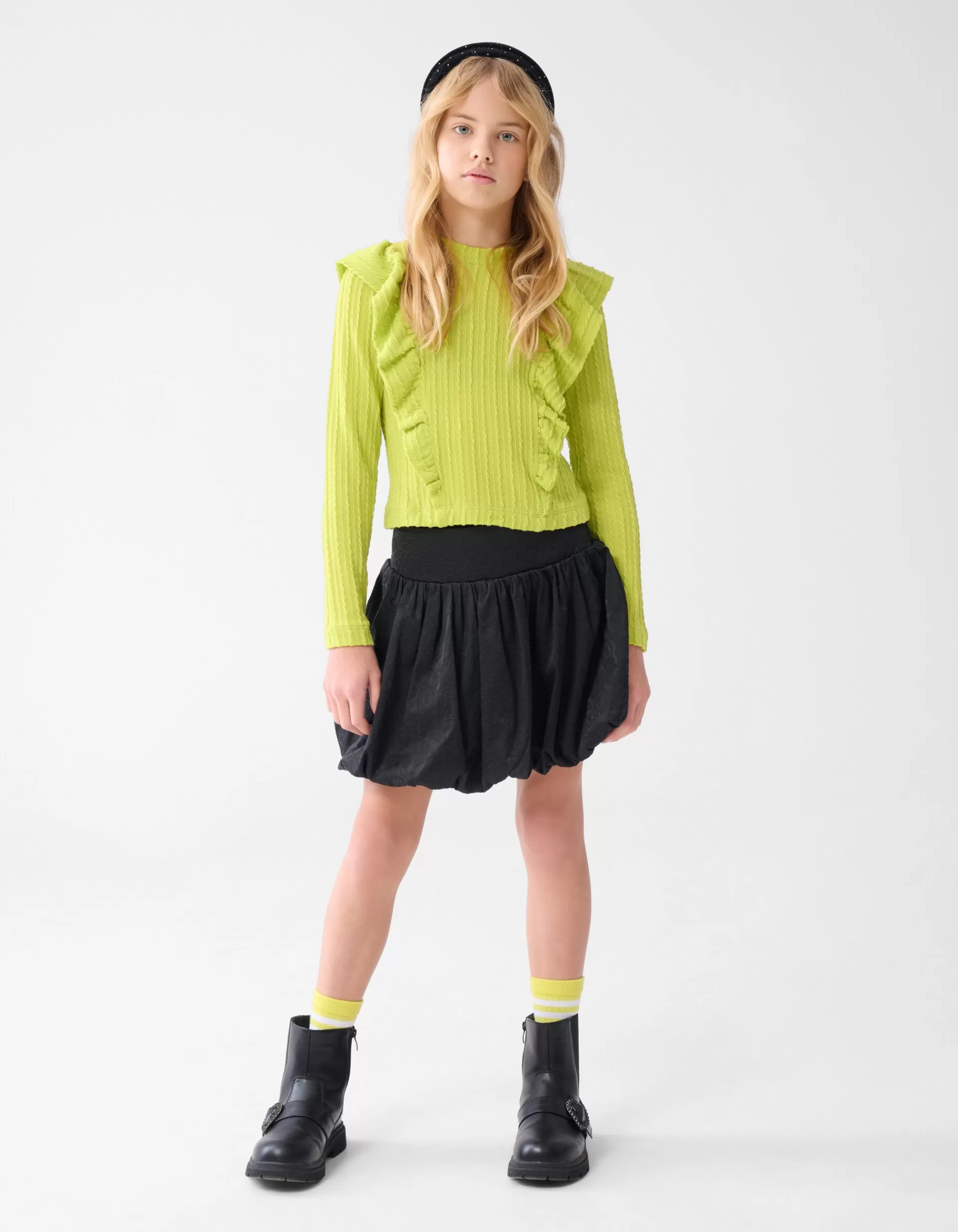 Kabel Ruffle Top Groen>Shoeby Hot