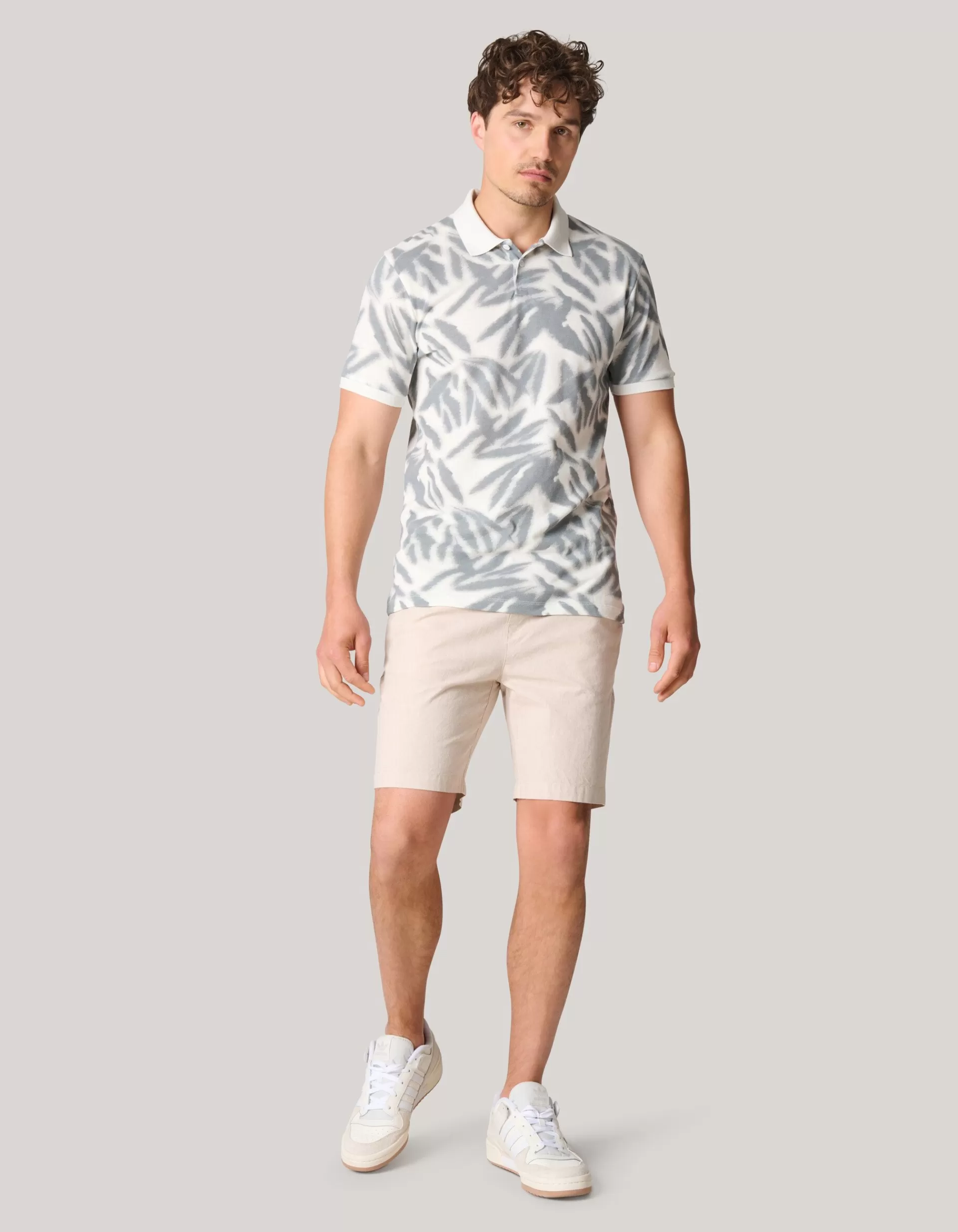 Leaf Print Polo Wit>Shoeby Cheap