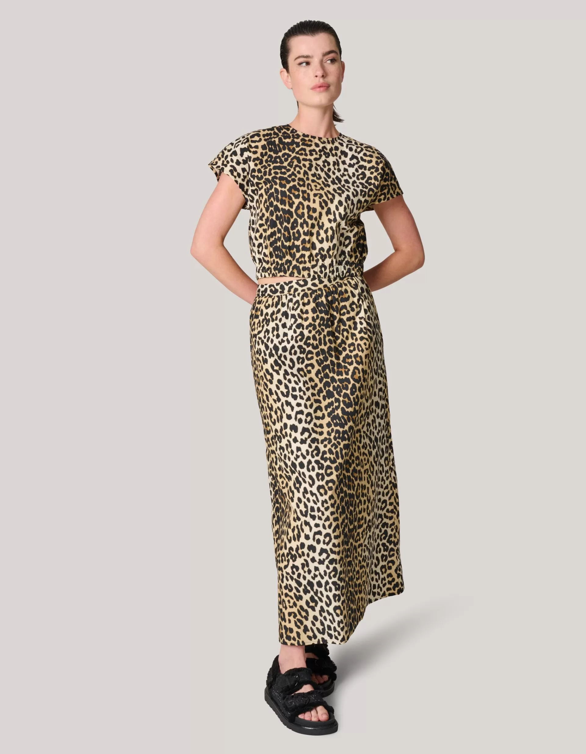 Leopard Poplin Maxi Rok>Shoeby Best