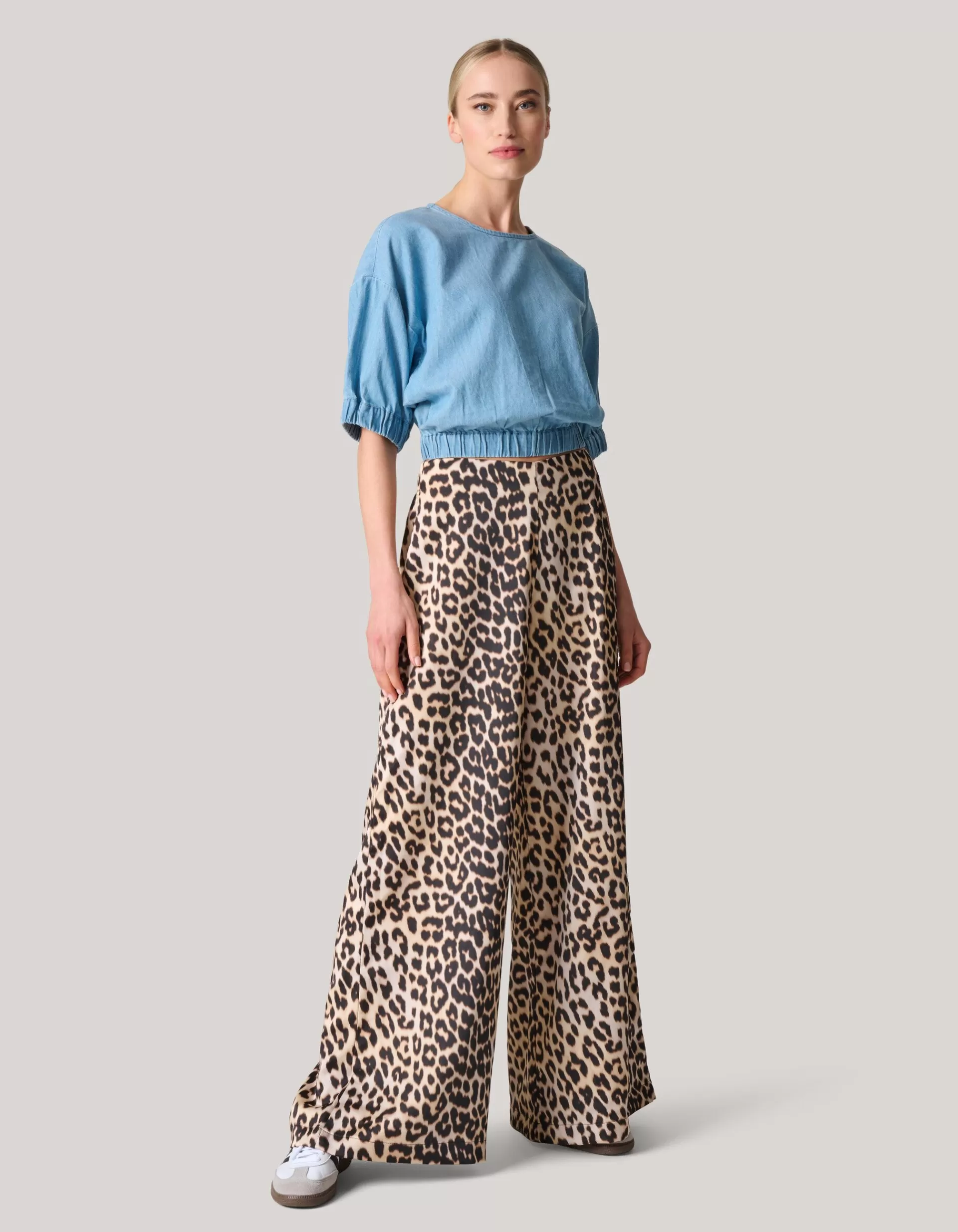 Leopard Satijnen Palazzo Broek>Shoeby Store