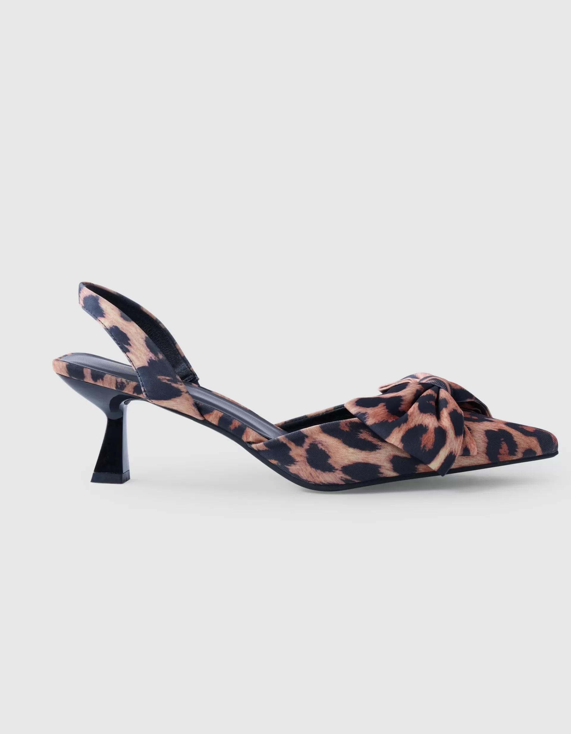 Leopard Strik Hakken Bruin>Shoeby Online