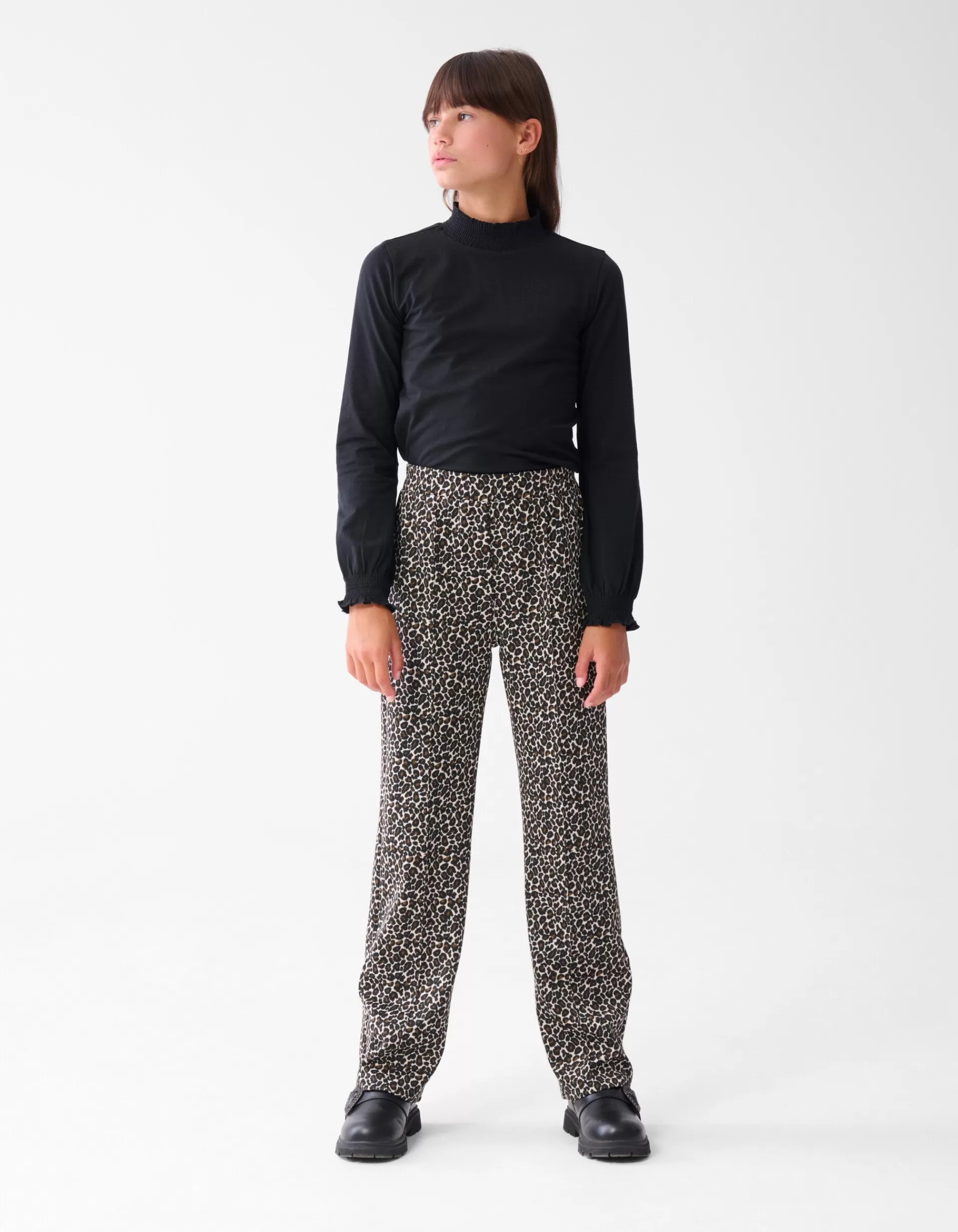 Leopard Wide Leg Broek Bruin>Shoeby Flash Sale