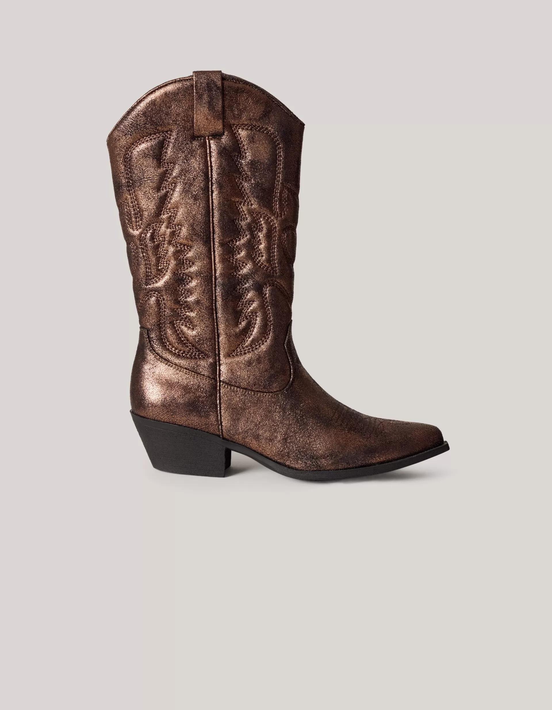 Metallic Cowboylaarzen Bruin>Shoeby Store