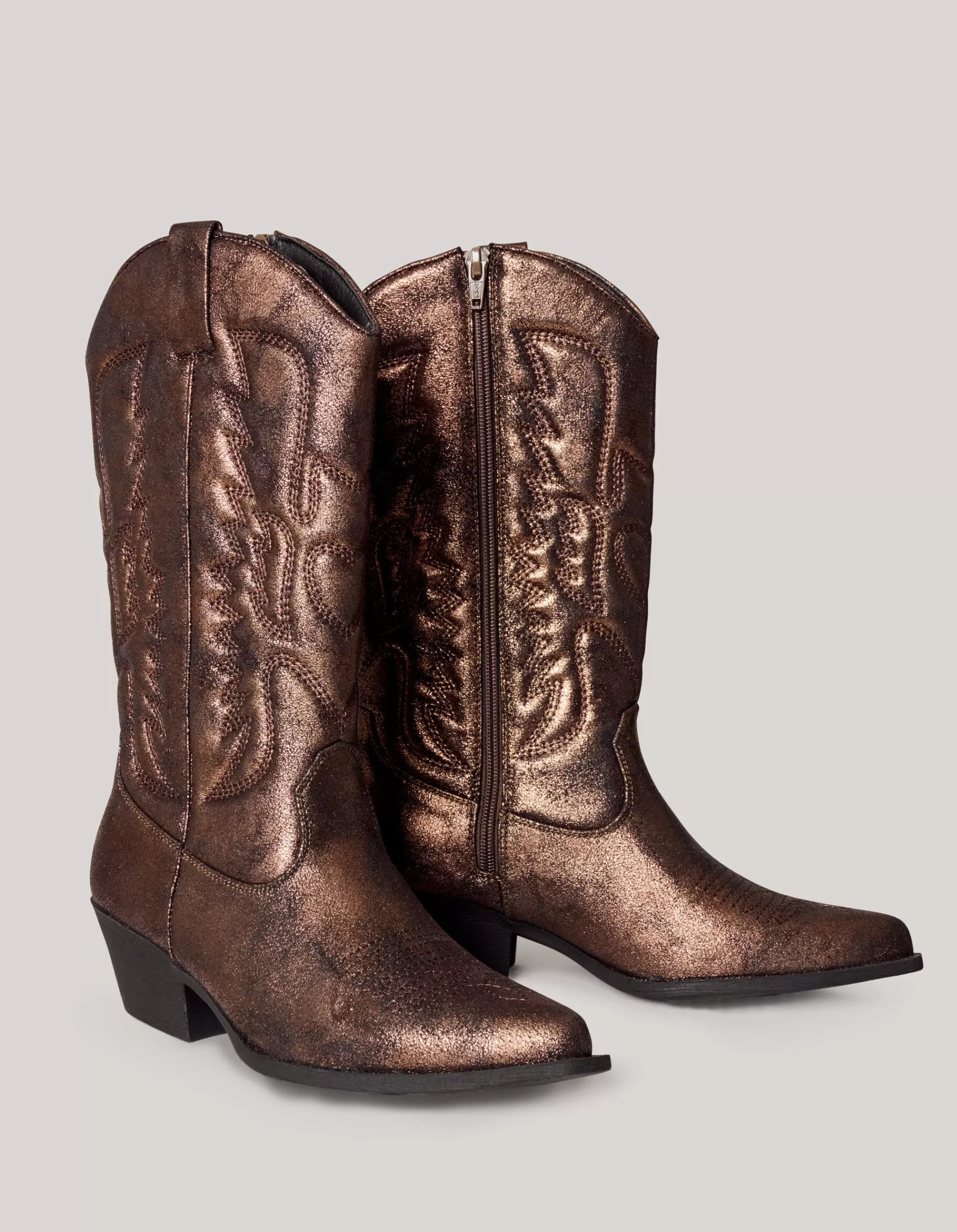 Metallic Cowboylaarzen Bruin>Shoeby Store