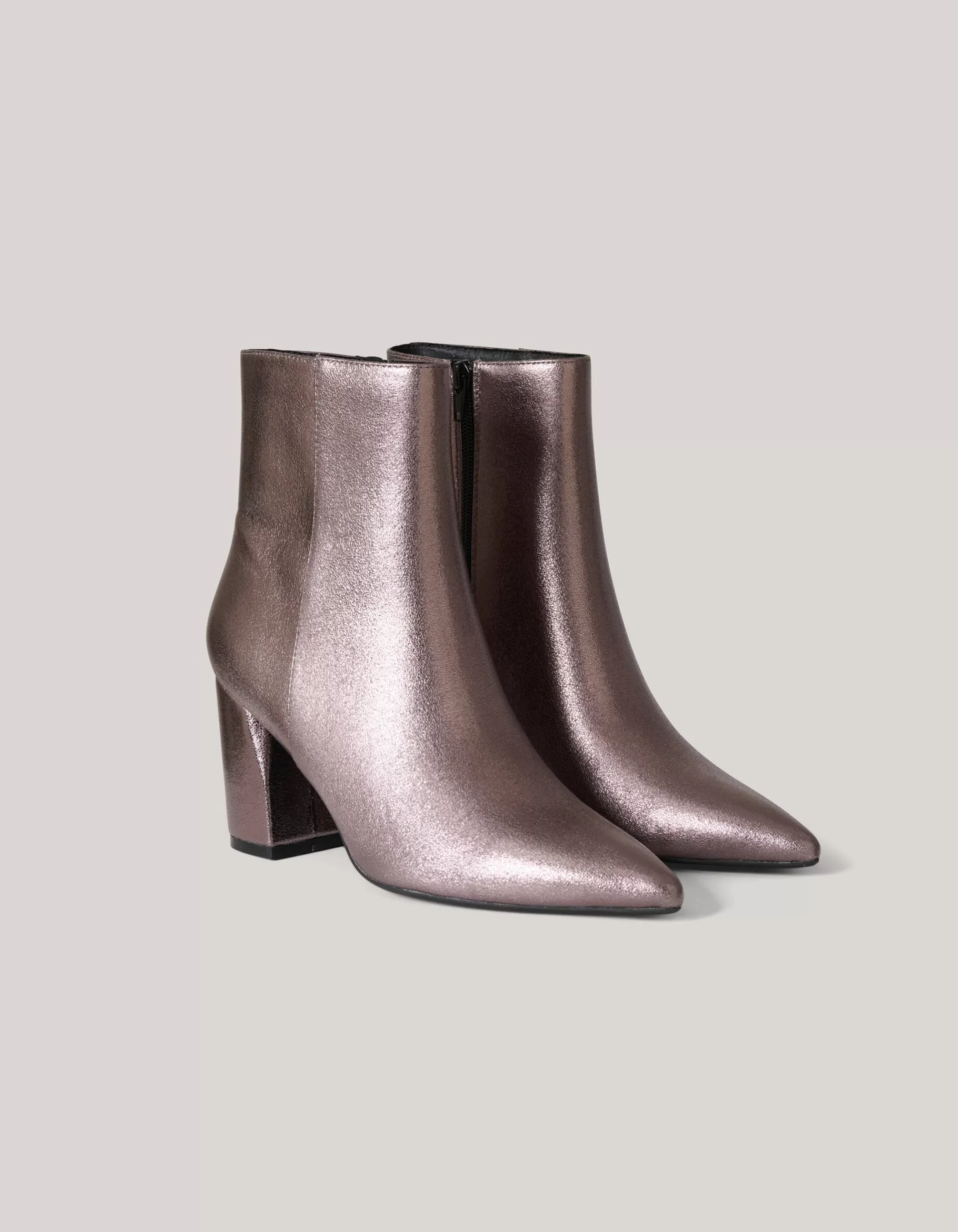 Metallic Enkellaarzen Zilver>Shoeby Fashion