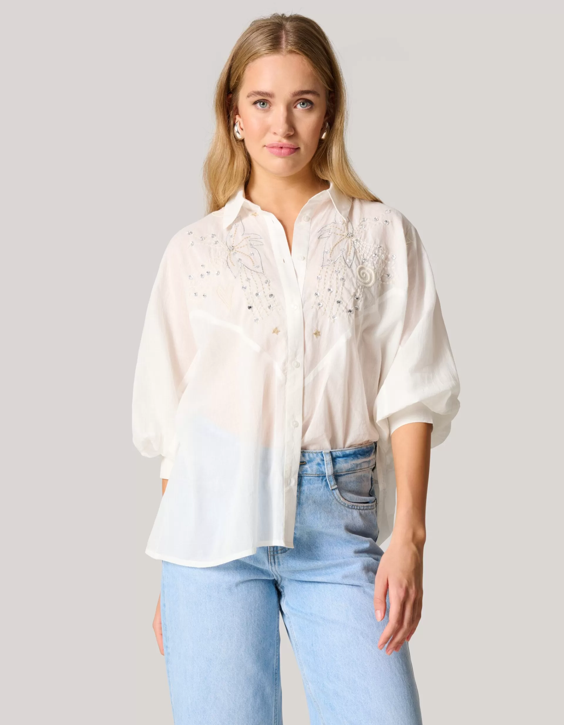 Multi Embroidery Blouse Wit>Shoeby Flash Sale