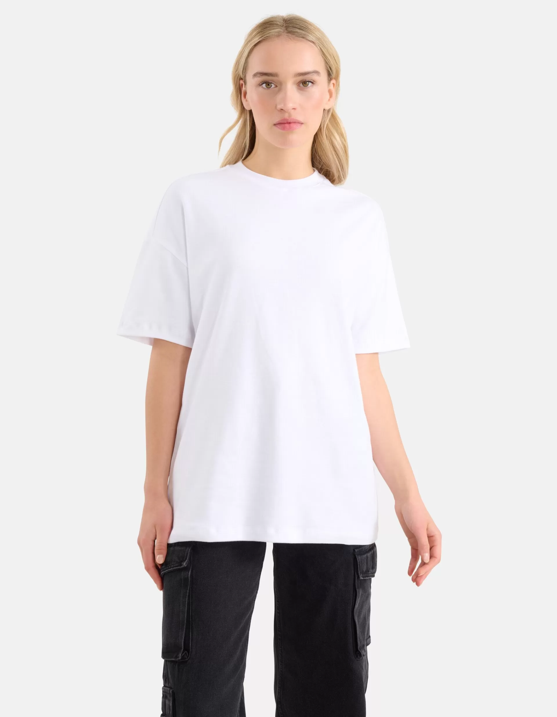 Oversized Basic T-shirt Wit>Shoeby Best