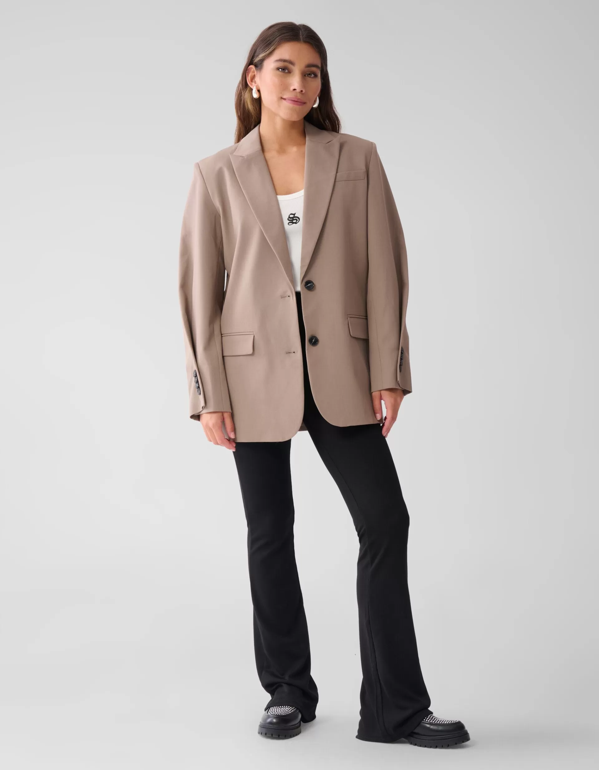 Oversized Clean Blazer Bruin>Shoeby Store