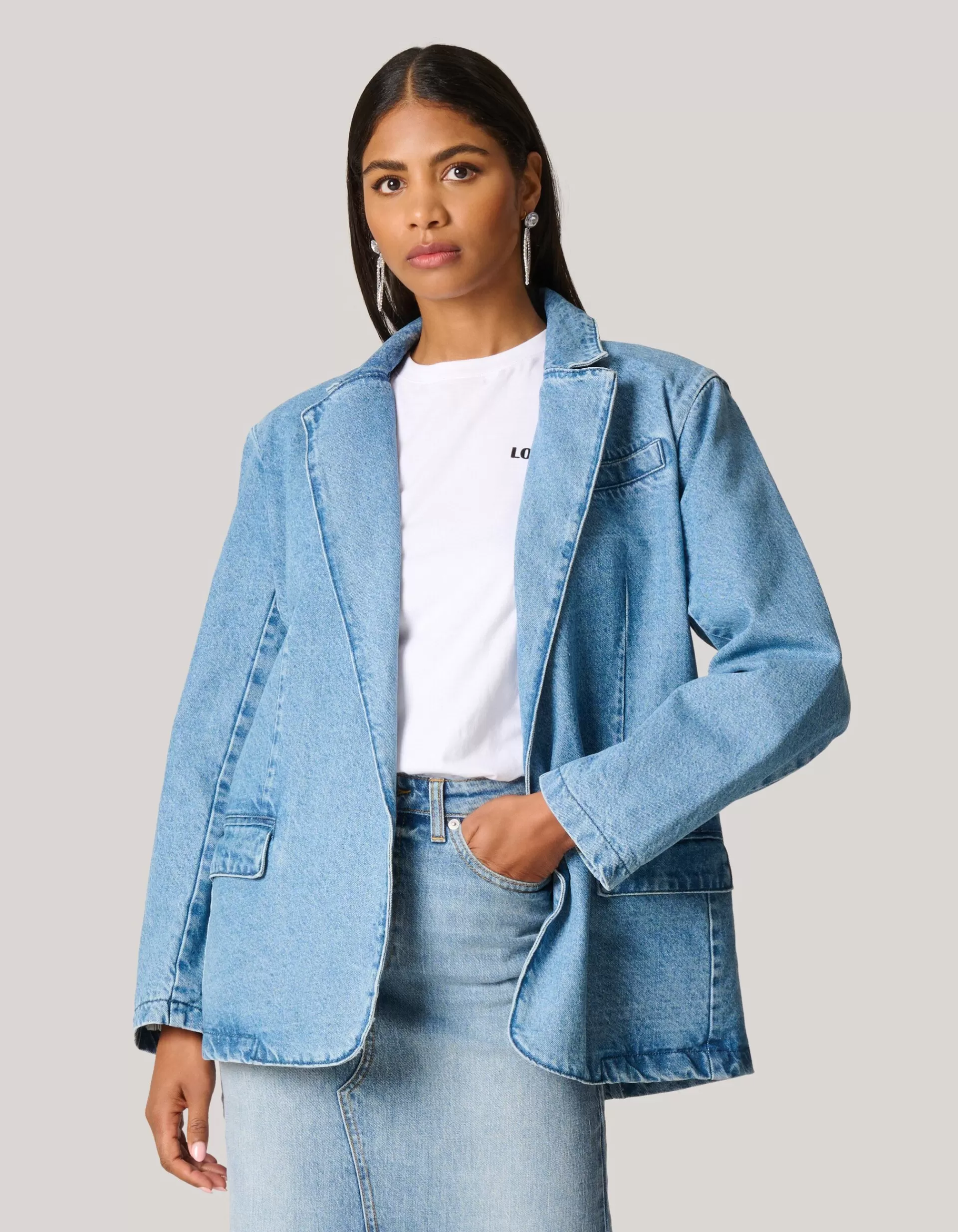 Oversized Denim Blazer>Shoeby Best