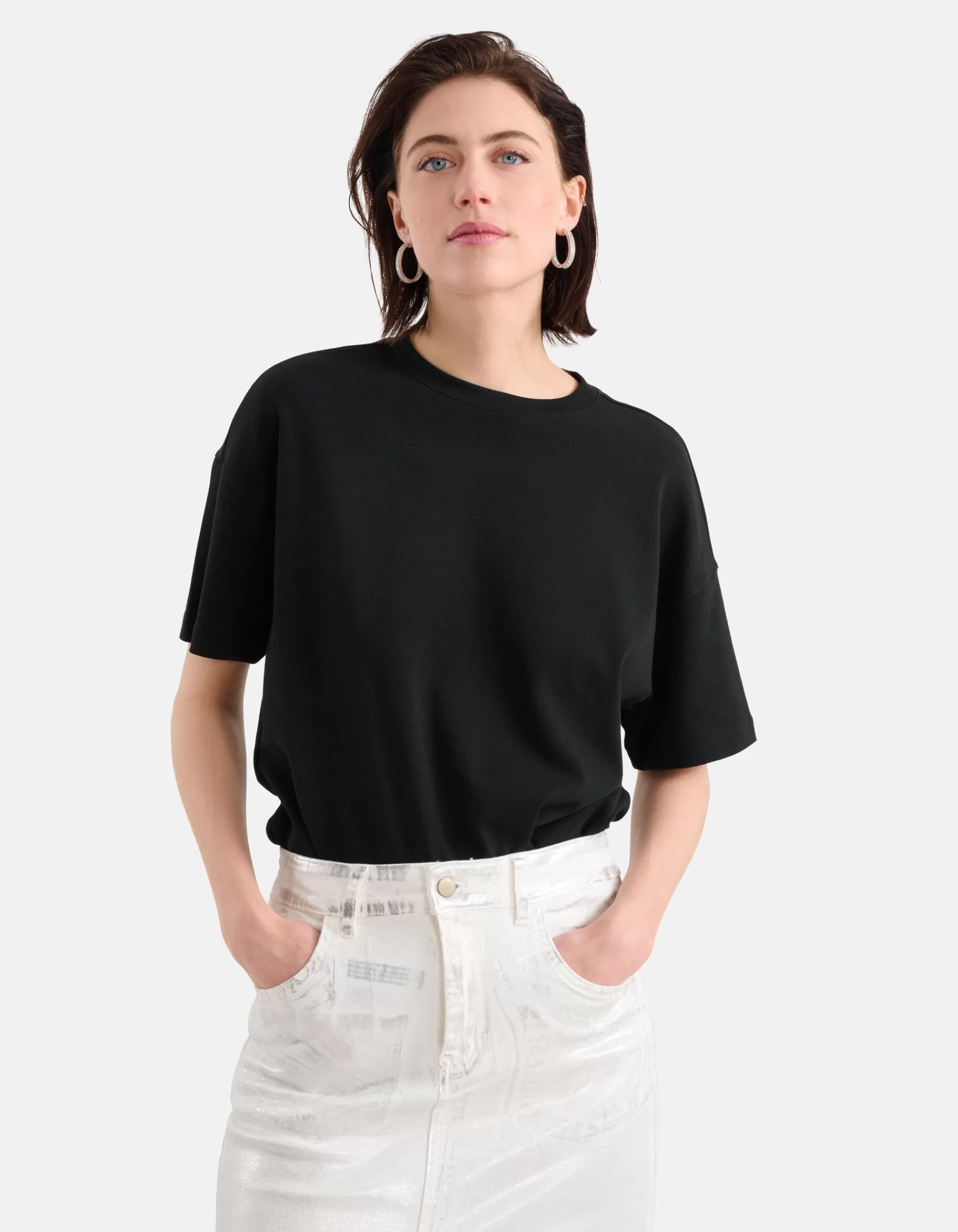 Oversized T-shirt Zwart>Shoeby Sale