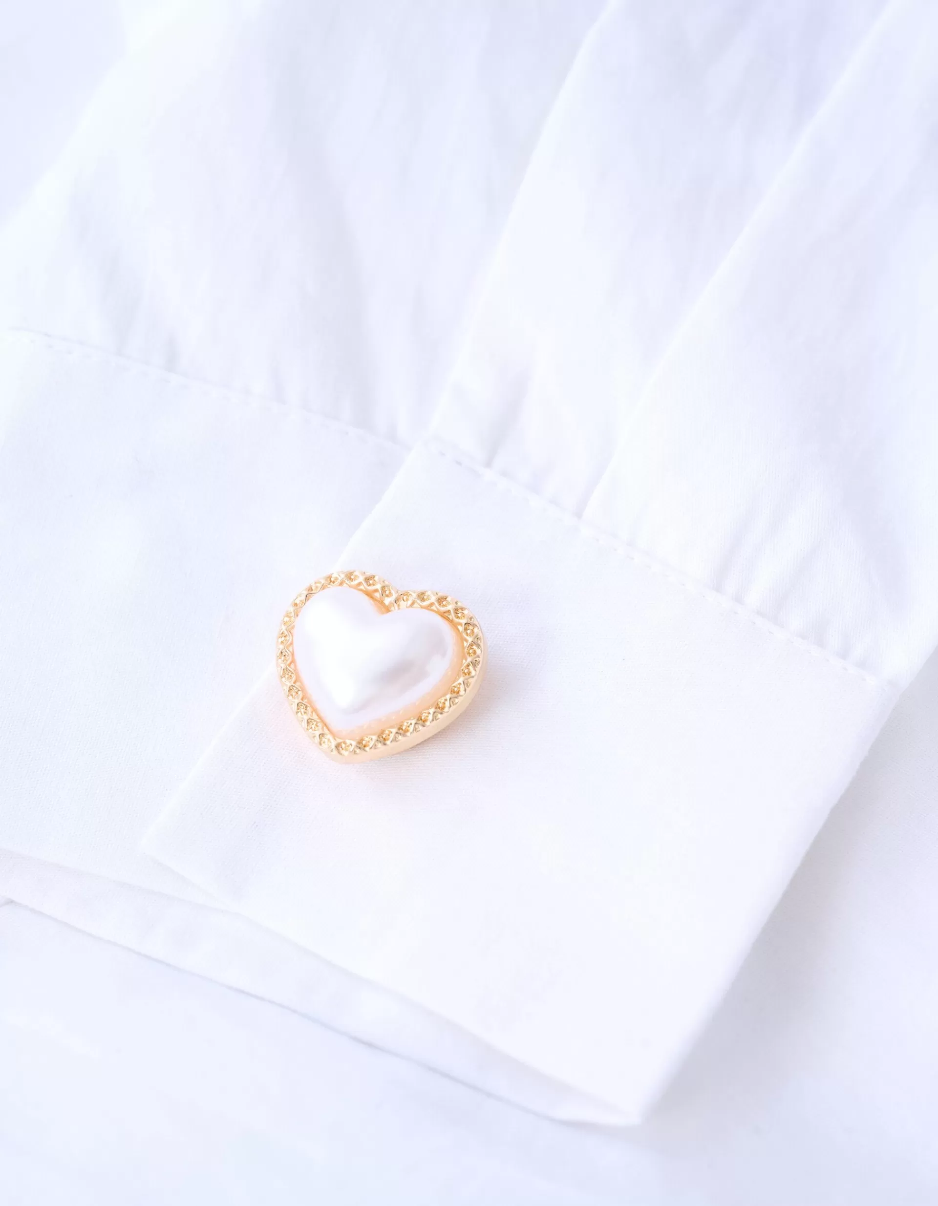 Pearl Heart Knopen Clips Goud>Shoeby Outlet