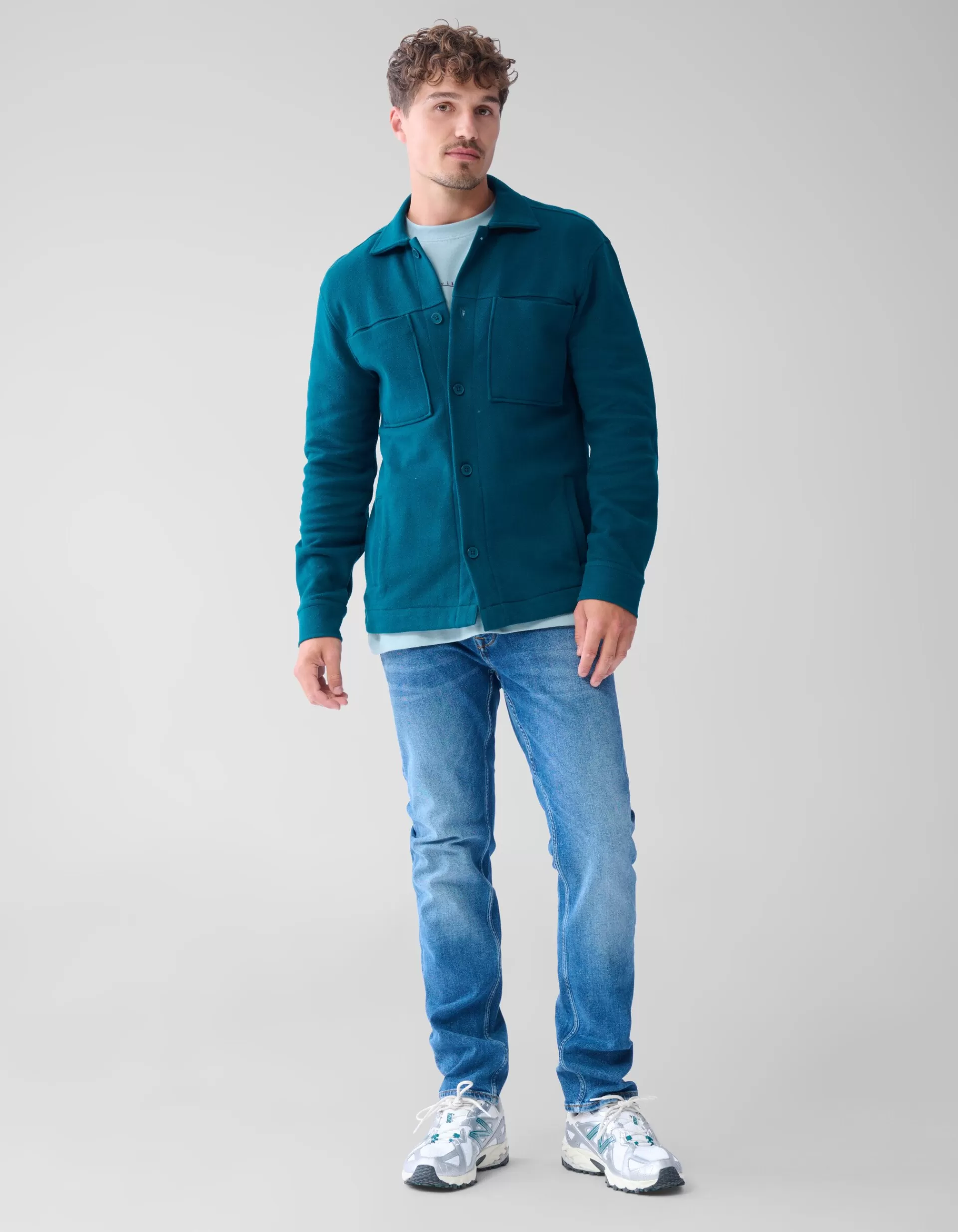 Pique Overshirt Donkergroen>Shoeby Cheap