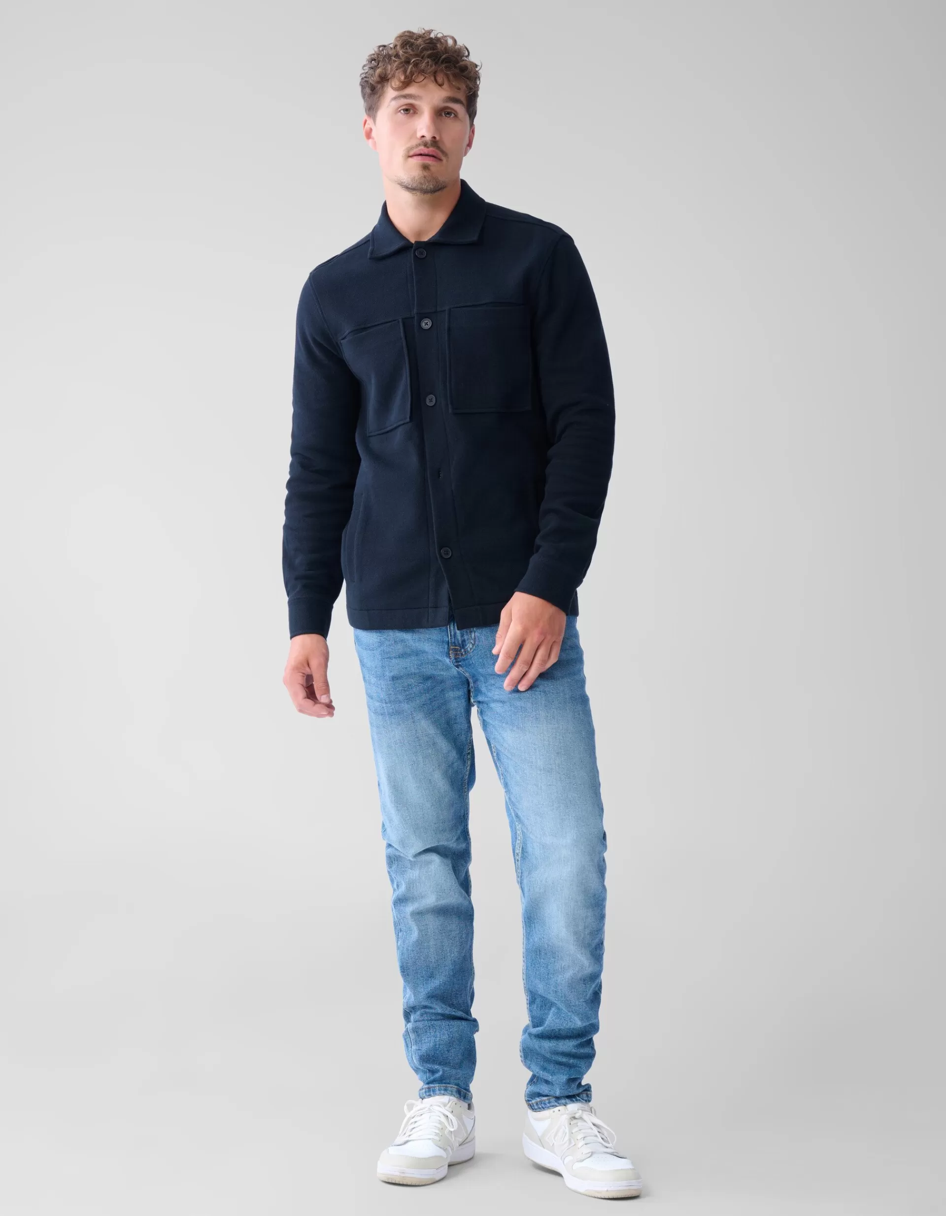 Pique Overshirt Zwart>Shoeby Shop