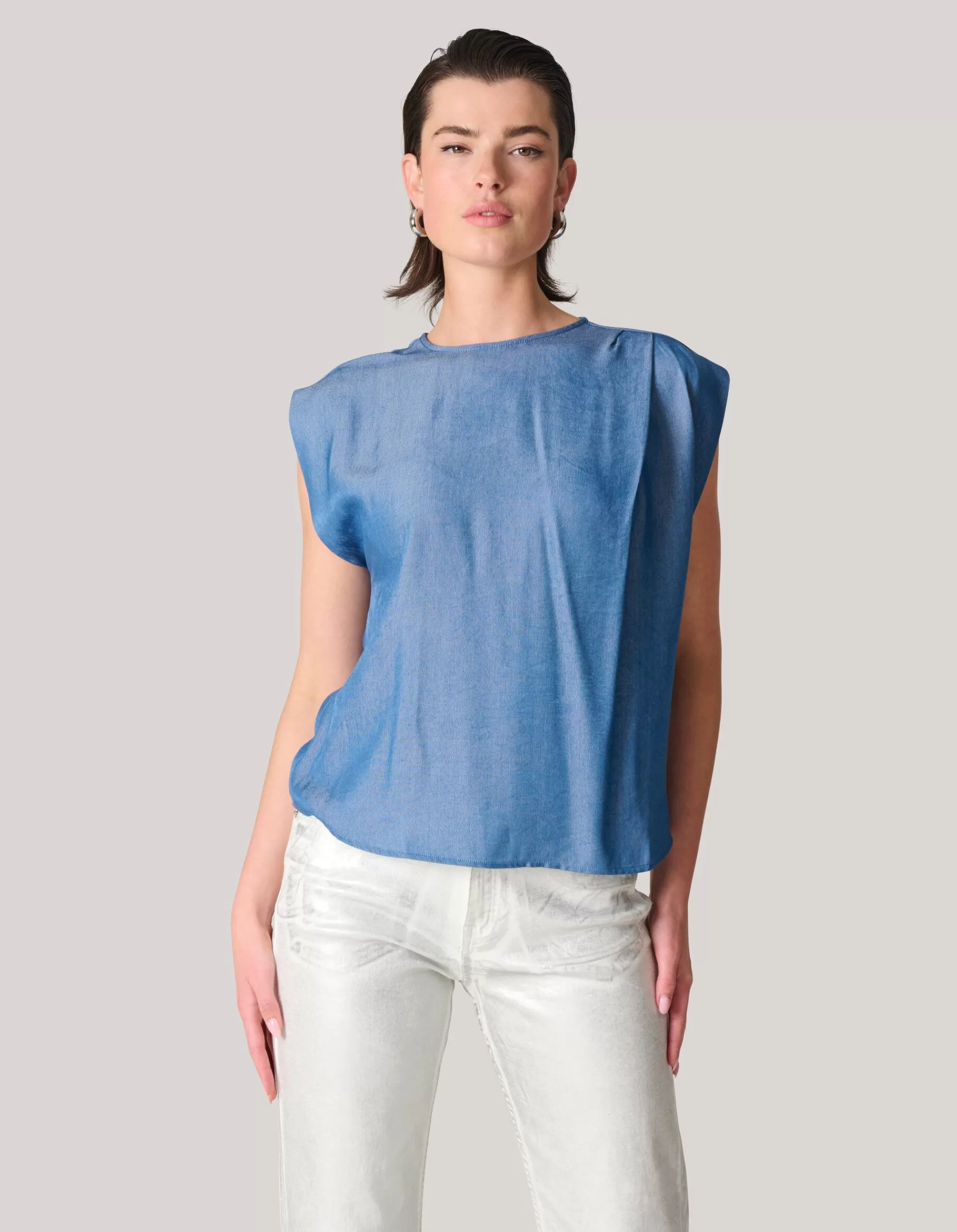 Pleat Top Blauw>Shoeby Flash Sale