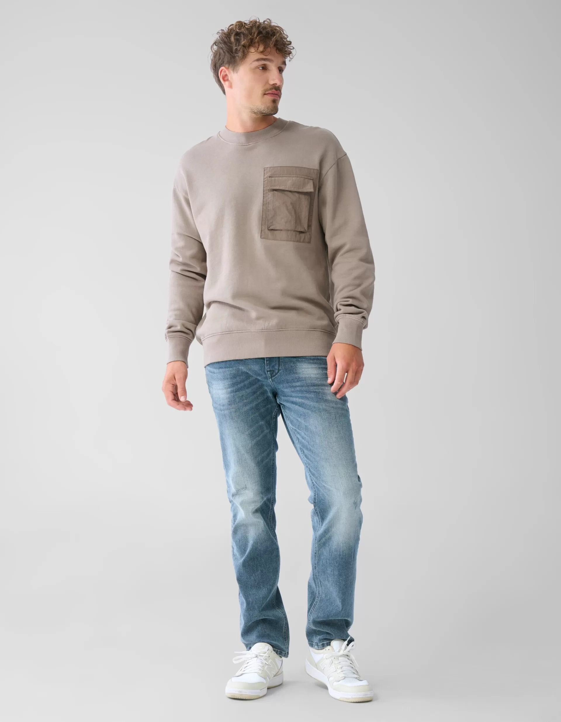 Pocket Sweater Lichtbruin>Shoeby Discount