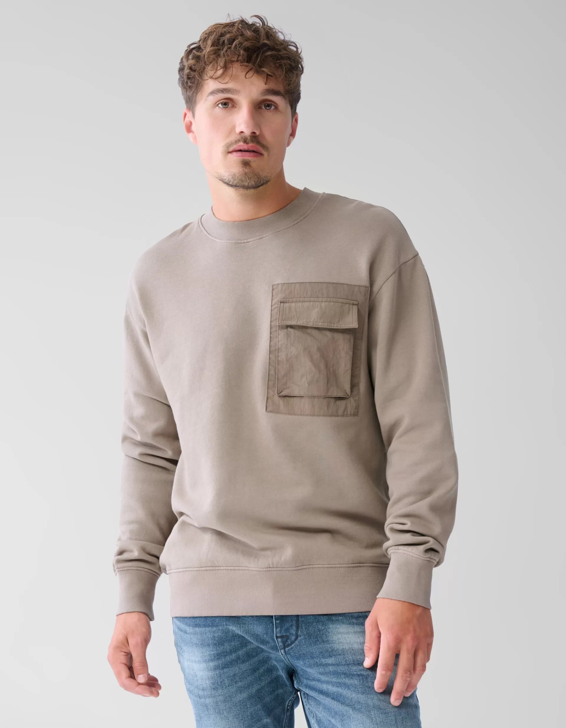 Pocket Sweater Lichtbruin>Shoeby Discount