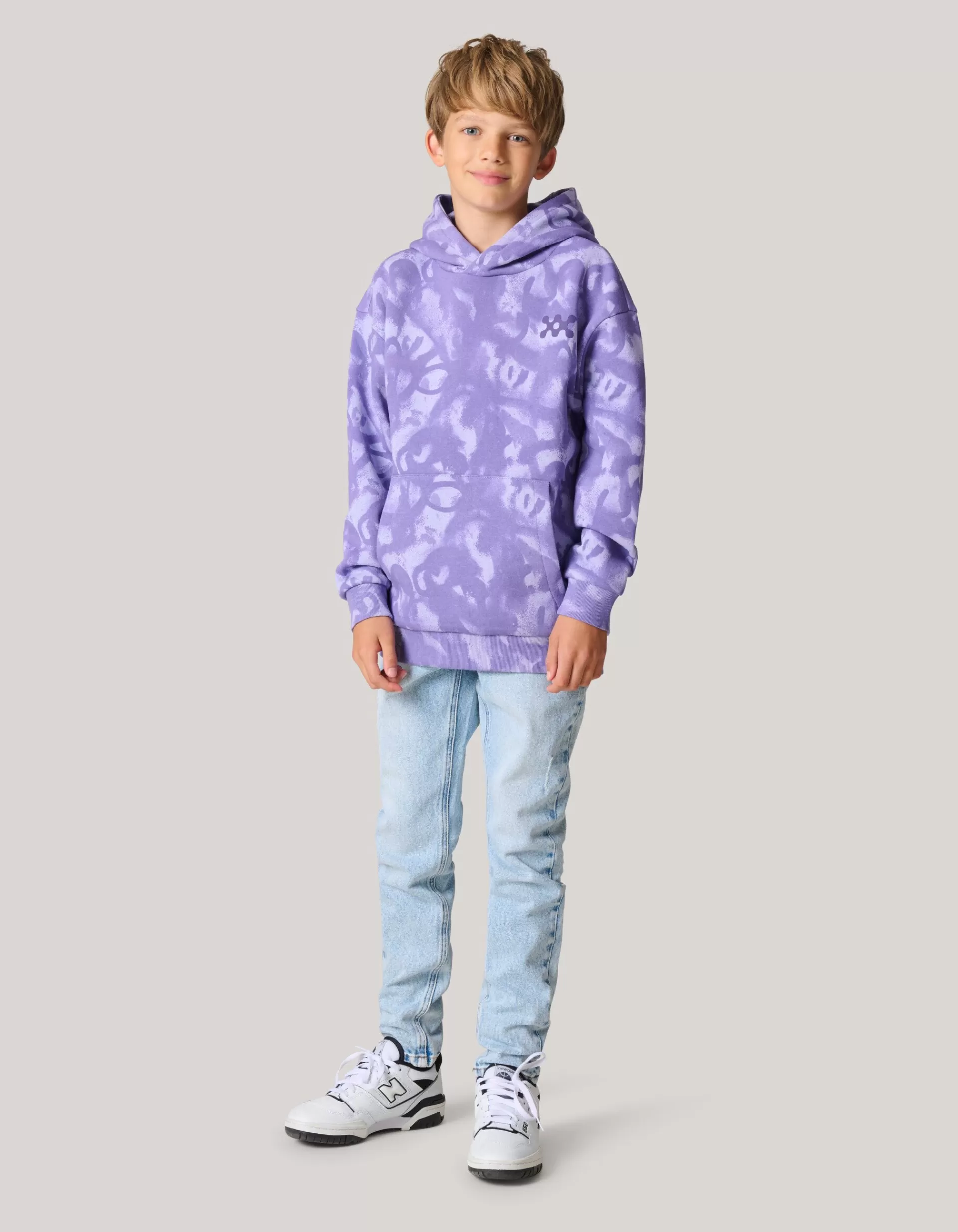 Printed Hoodie Paars>Shoeby Clearance