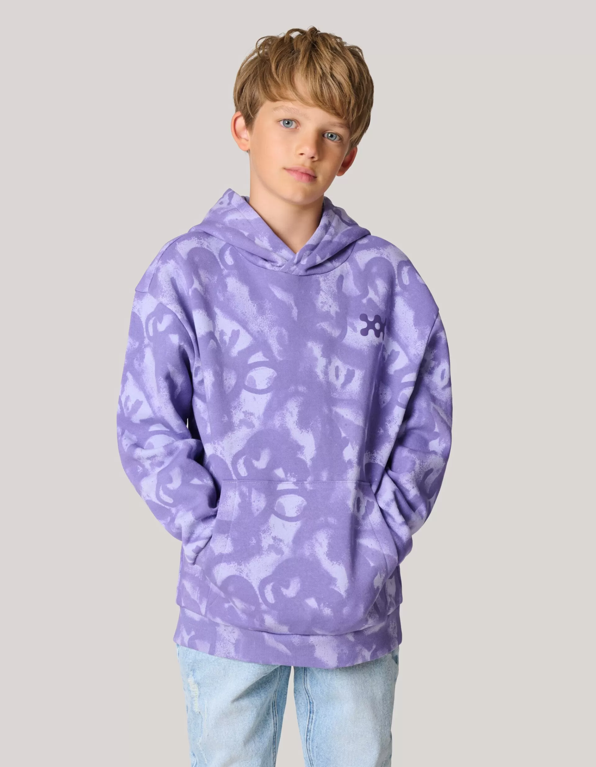 Printed Hoodie Paars>Shoeby Clearance